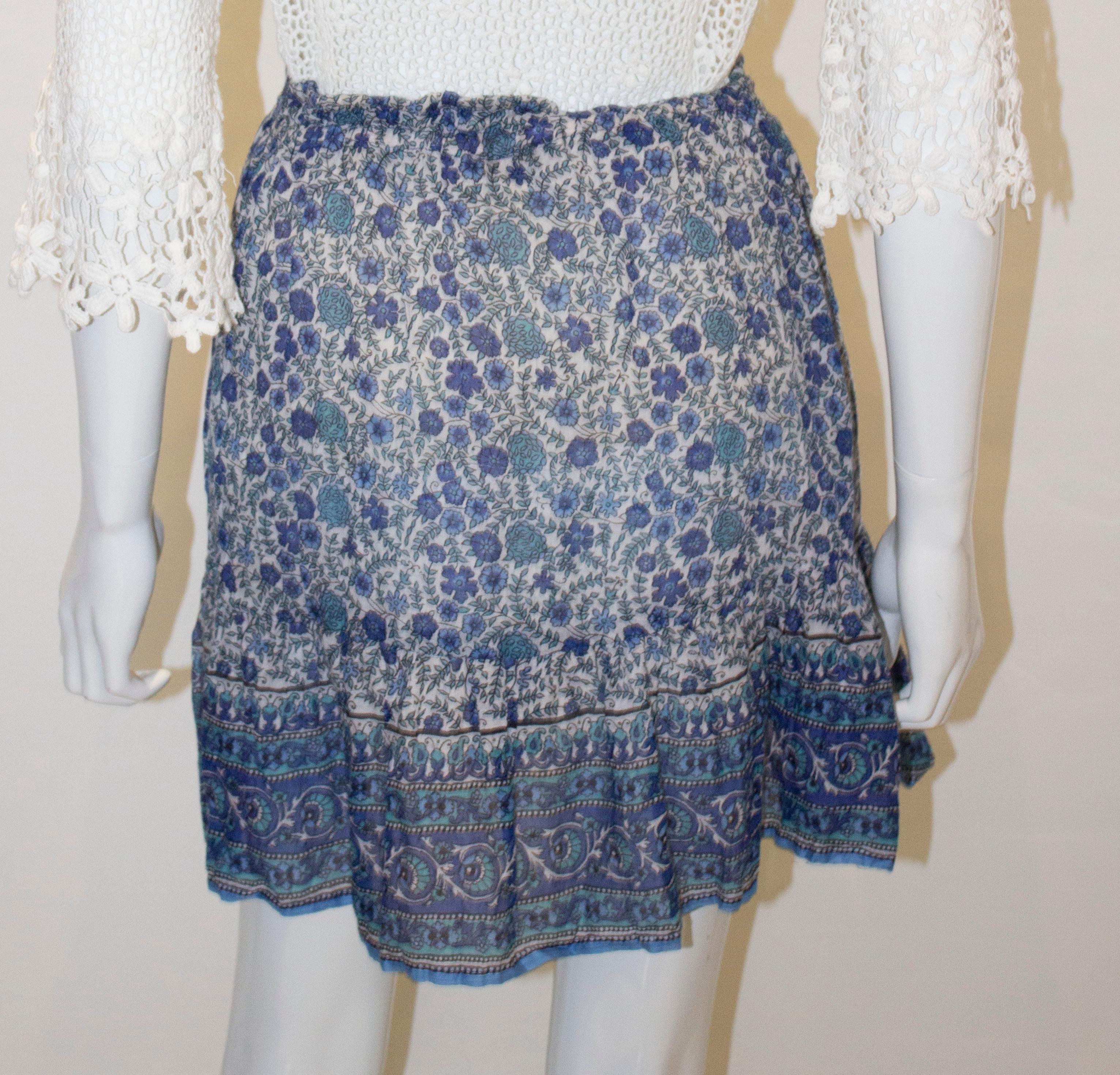 Women's Vintage Indian Cotton Skirt For Sale