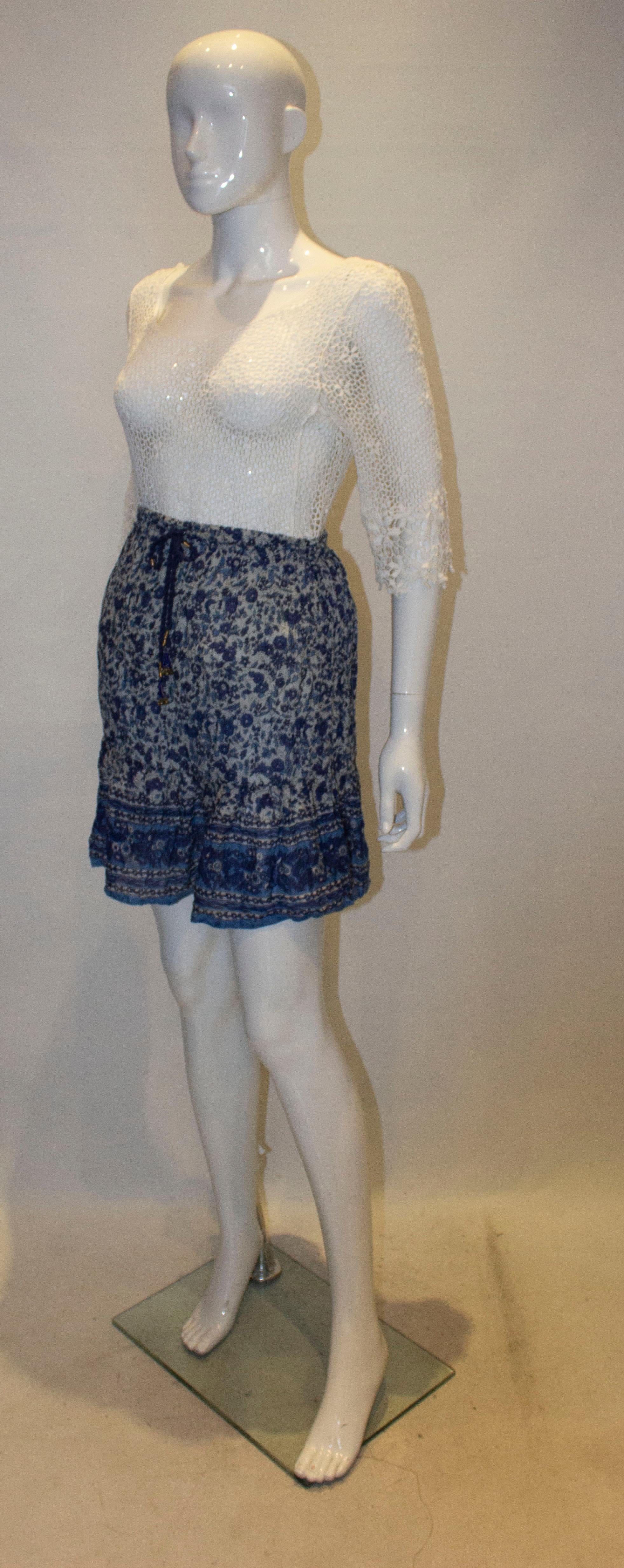 Vintage Indian Cotton Skirt For Sale 1