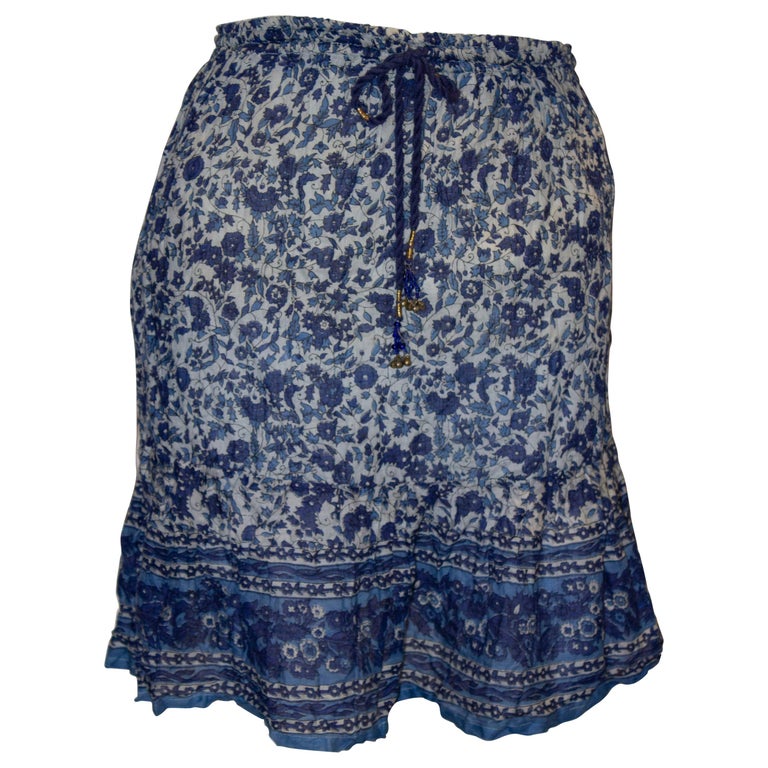Vintage Indian Cotton Skirt For Sale at 1stDibs