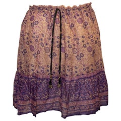 Vintage Indian Cotton Summer Skirt