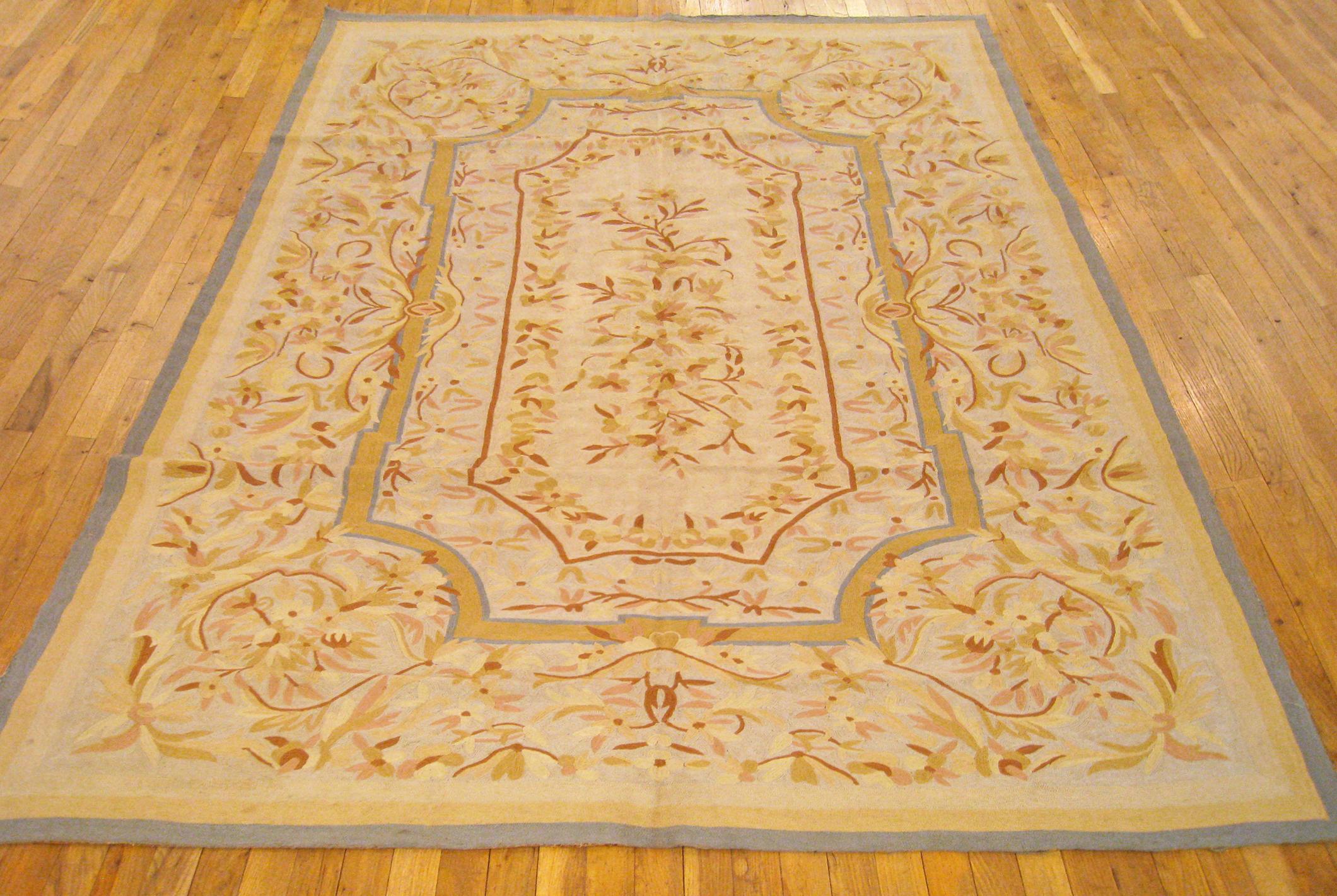 Indischer dekorativer orientalischer Vintage-Teppich mit Kettenstich in Zimmergröße (Handgeknüpft) im Angebot