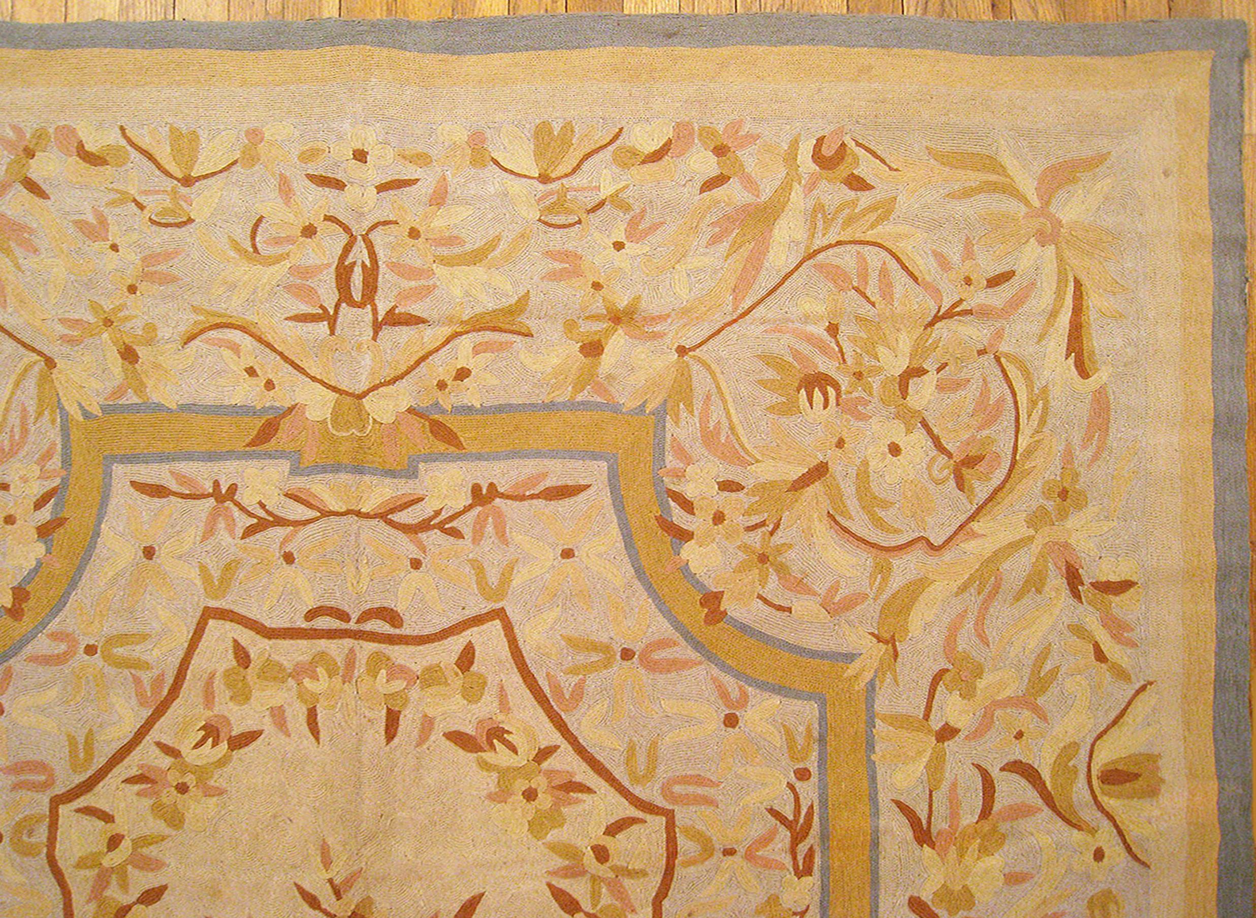 Indischer dekorativer orientalischer Vintage-Teppich mit Kettenstich in Zimmergröße im Angebot 2