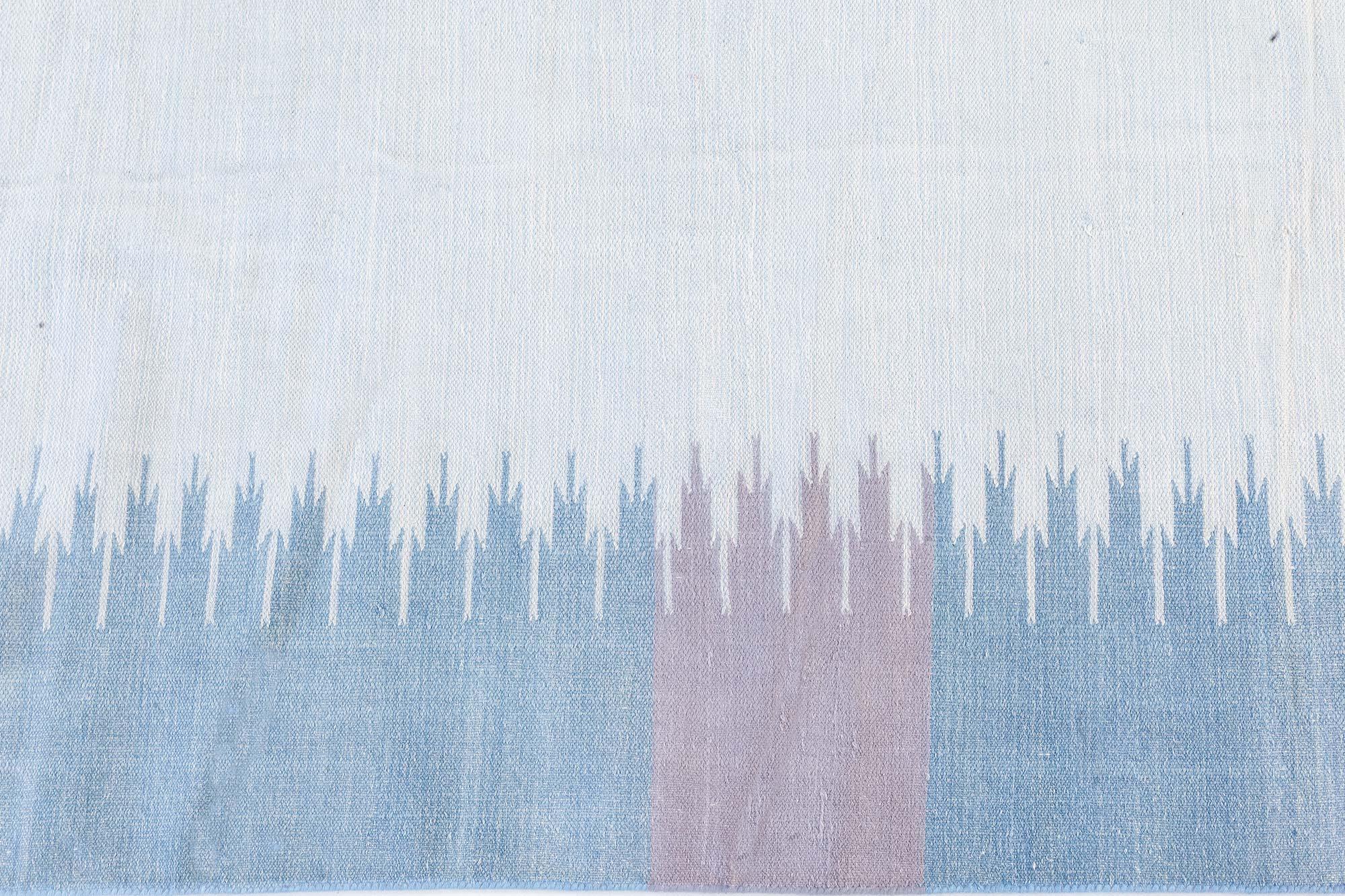 Hand-Woven Vintage Indian Dhurie Rug Doris Leslie Blau For Sale