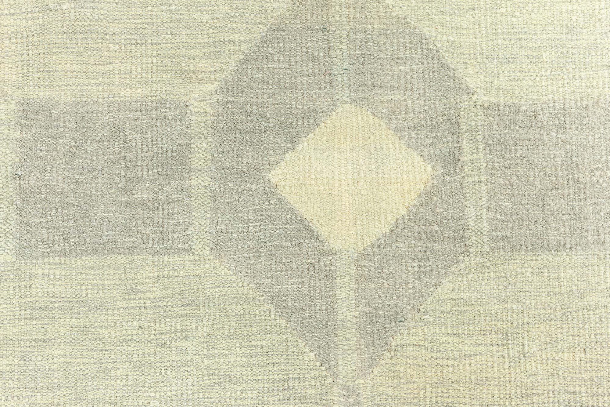 Indischer Dhurrie Grüner Teppich Doris Leslie Blau, Vintage
Größe: 17'0