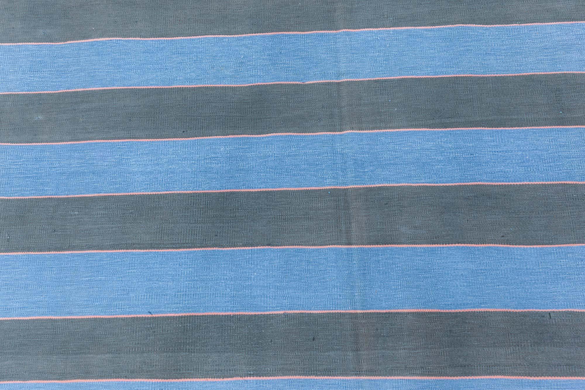 Mid-Century moderno Tappeto indiano dhurrie vintage Doris Leslie Blau in vendita