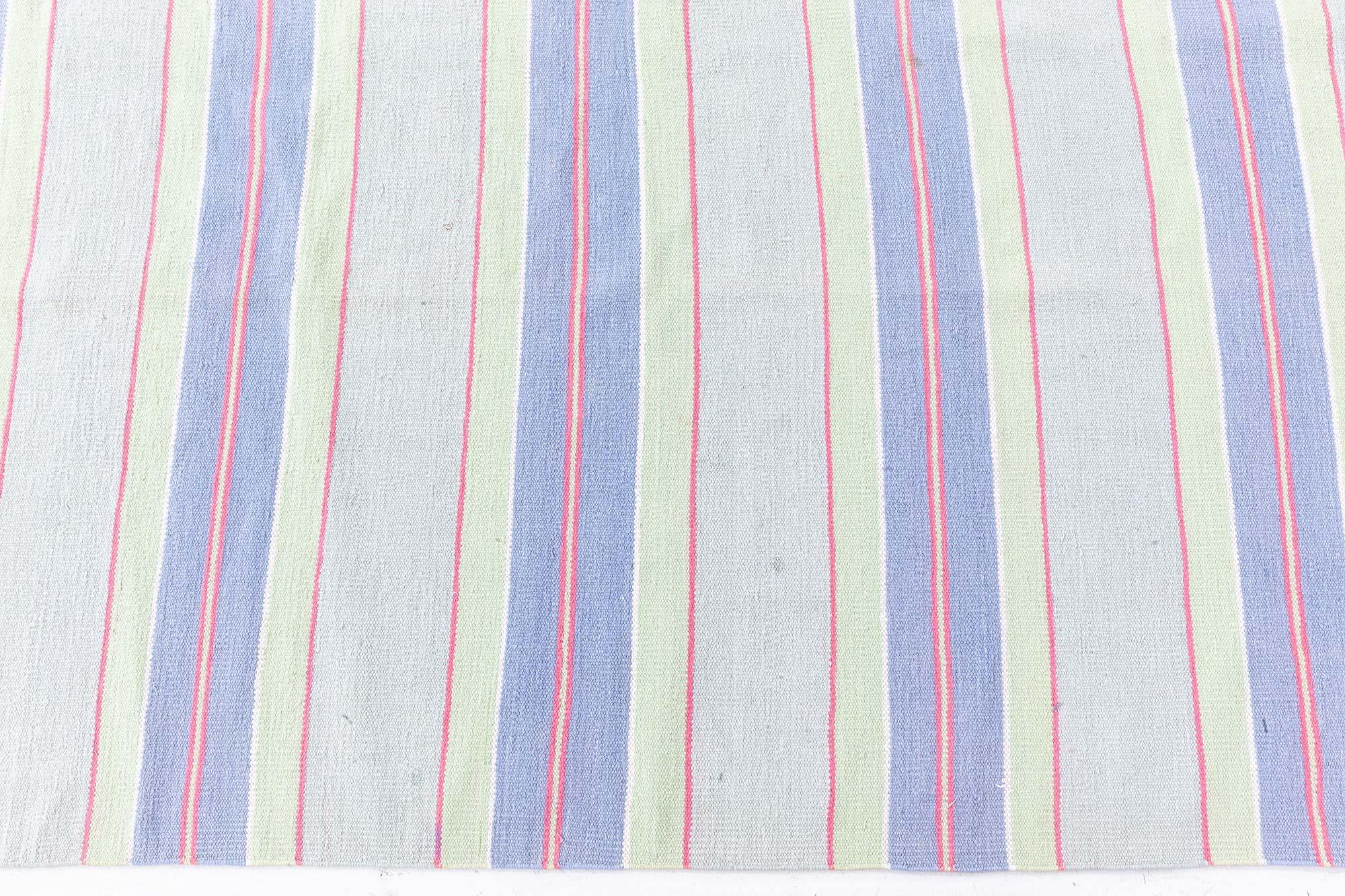 Mid-Century moderno Tappeto indiano dhurrie vintage Doris Leslie Blau in vendita