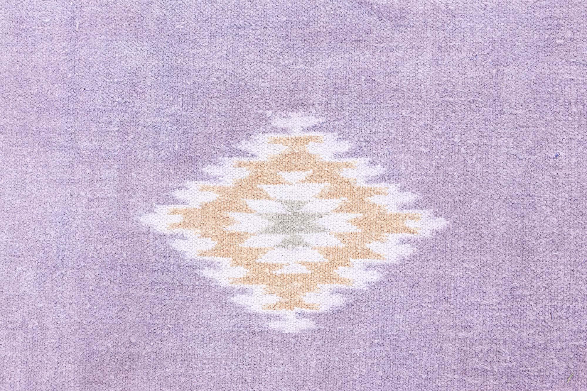 Mid-Century moderno Tappeto indiano dhurrie vintage Doris Leslie Blau in vendita