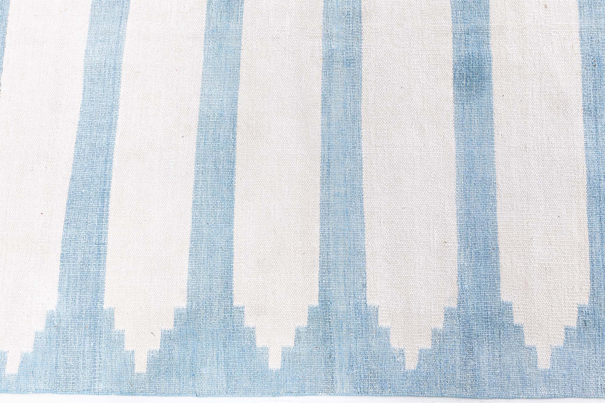 Indischer Dhurrie-Teppich Doris Leslie Blau, Vintage (Moderne der Mitte des Jahrhunderts) im Angebot