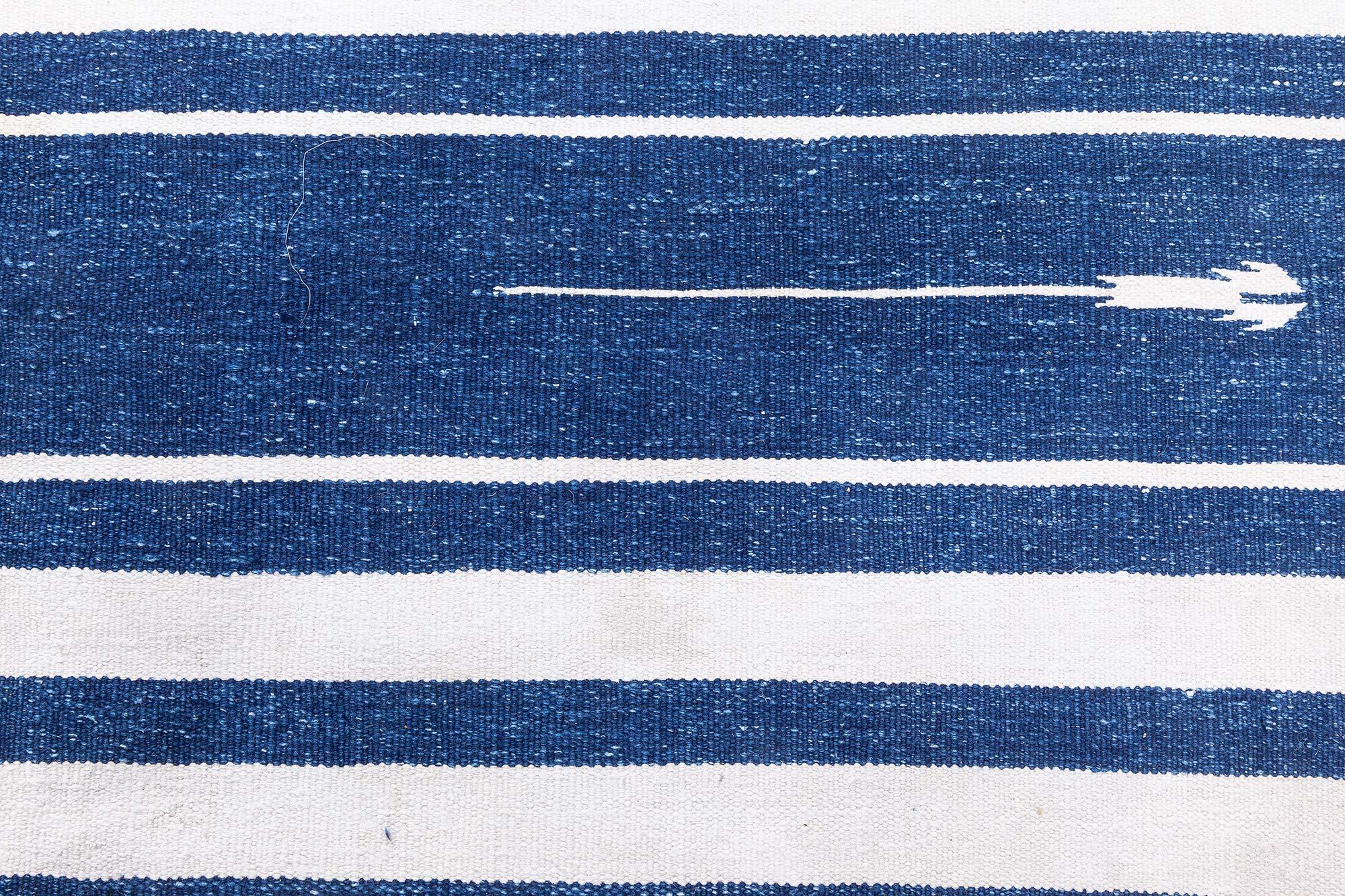 Indischer Dhurrie-Teppich Doris Leslie Blau, Vintage (Moderne der Mitte des Jahrhunderts) im Angebot