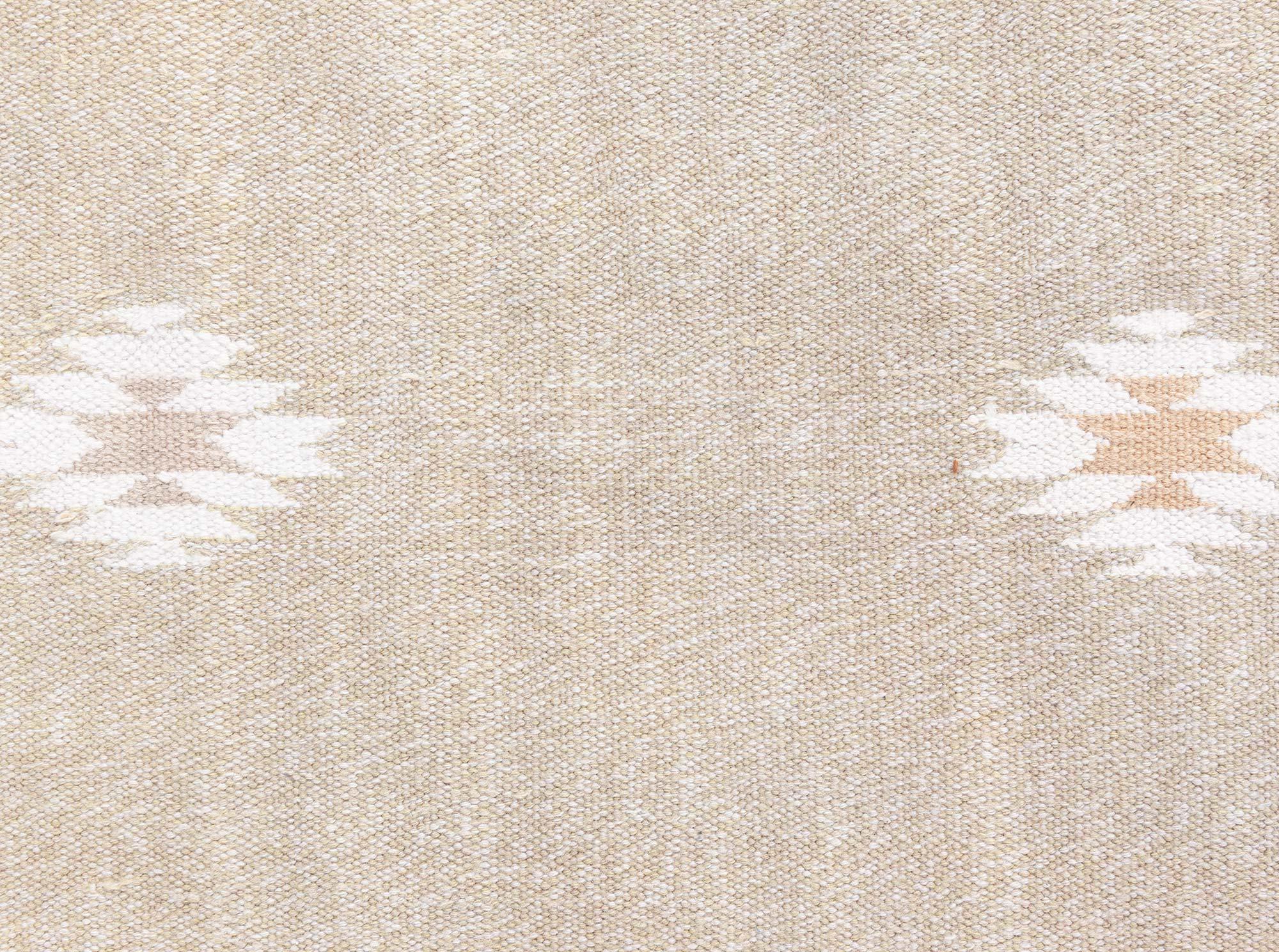 Indischer Dhurrie-Teppich Doris Leslie Blau, Vintage (Handgeknüpft) im Angebot