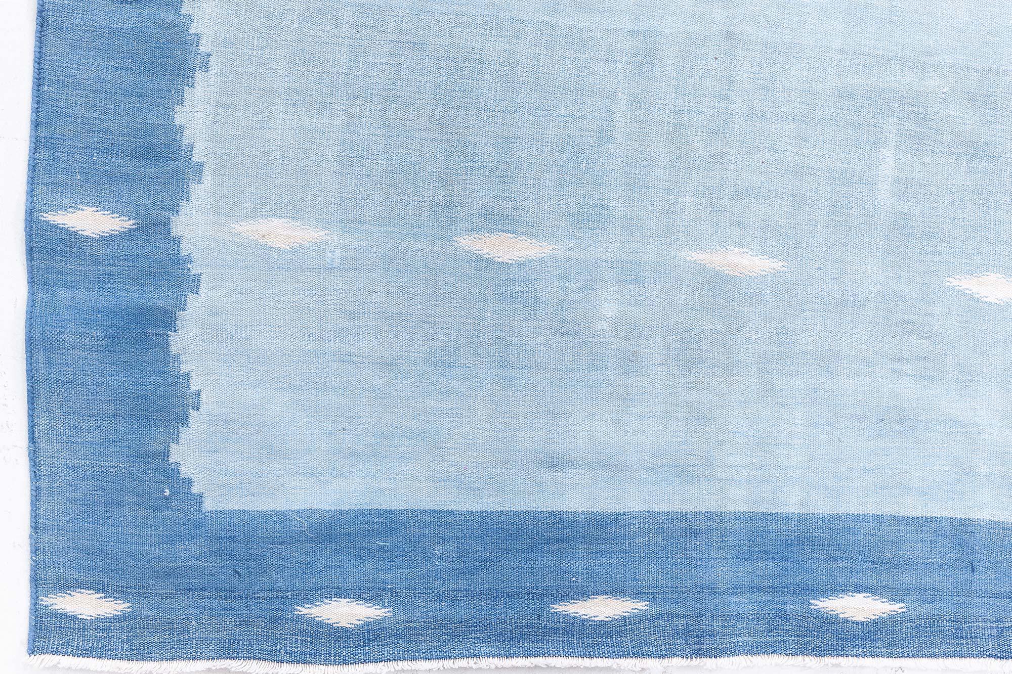 Mid-Century Modern Vintage Indian Dhurrie Rug Doris Leslie Blau For Sale