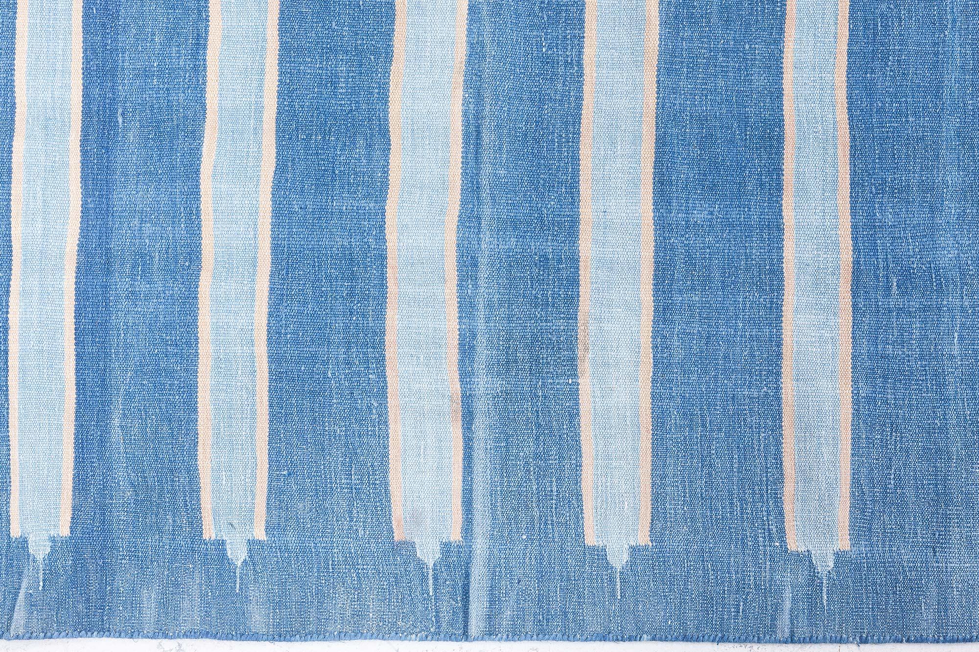 Mid-Century Modern Vintage Indian Dhurrie Rug Doris Leslie Blau For Sale