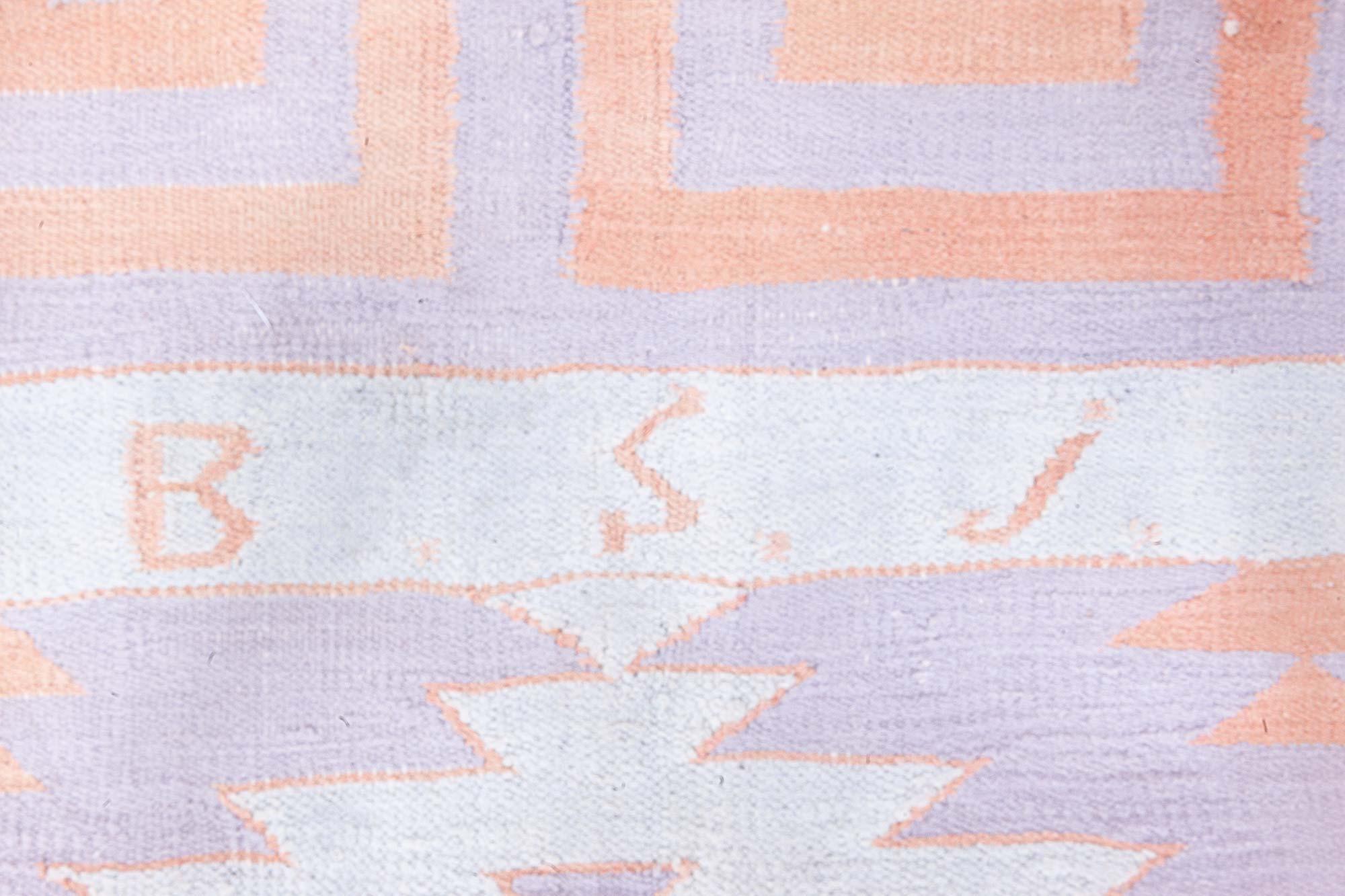 Tessuto a mano Tappeto indiano dhurrie vintage Doris Leslie Blau in vendita