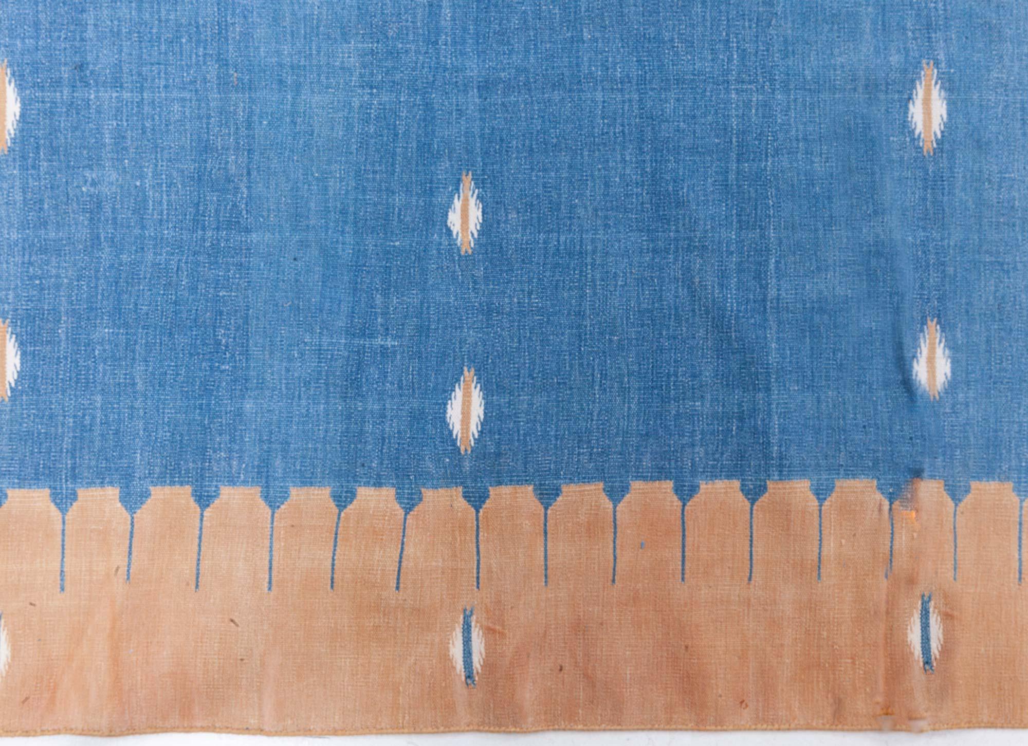 Tessuto a mano Tappeto indiano dhurrie vintage Doris Leslie Blau in vendita