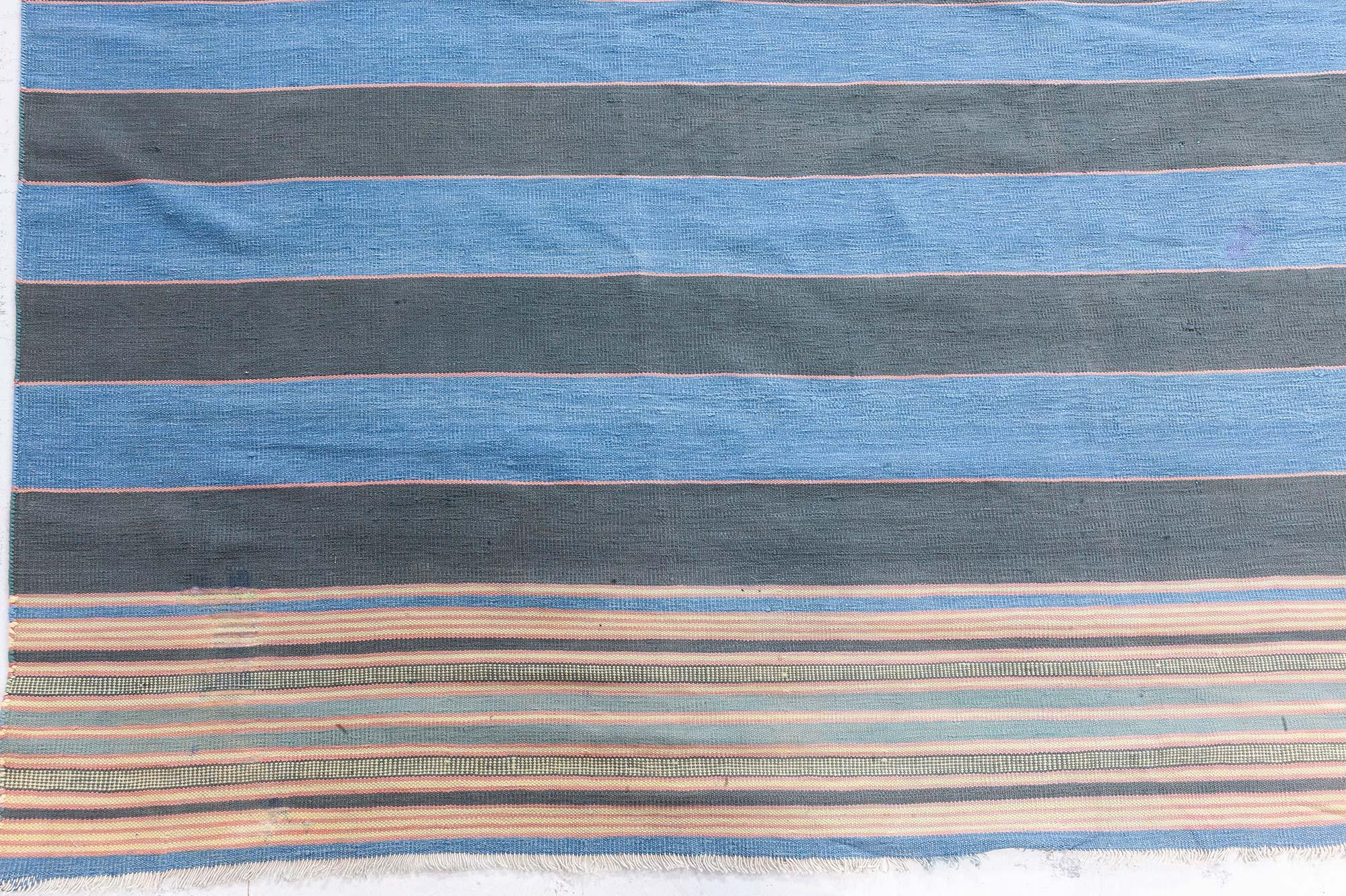 Hand-Woven Vintage Indian Dhurrie Rug Doris Leslie Blau For Sale