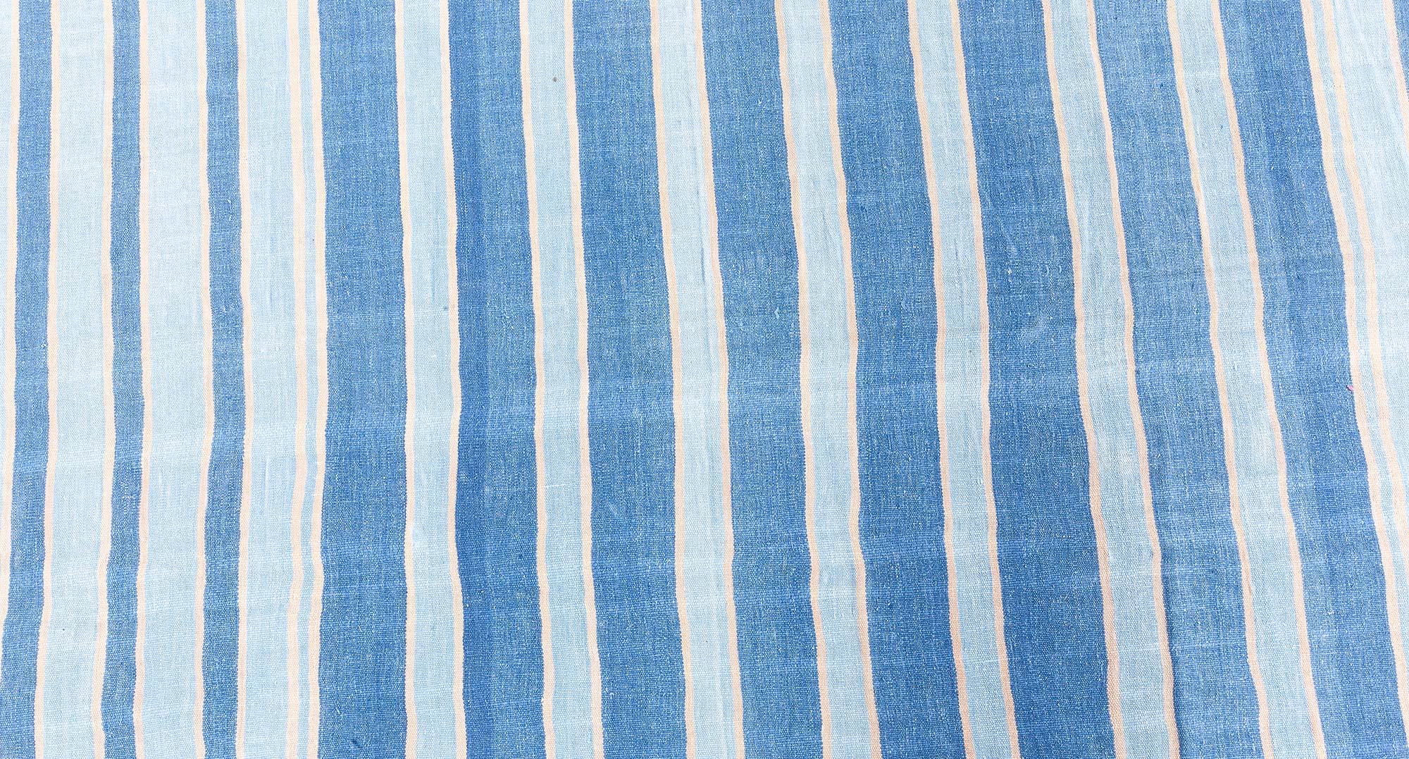 Hand-Woven Vintage Indian Dhurrie Rug Doris Leslie Blau For Sale