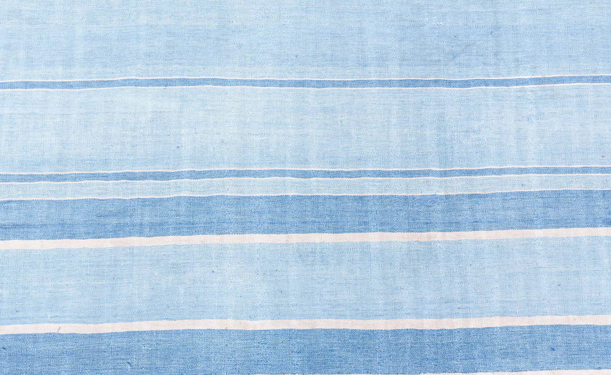 Hand-Woven Vintage Indian Dhurrie Rug Doris Leslie Blau For Sale