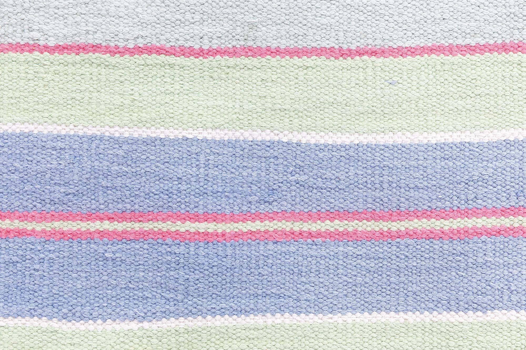 Tessuto a mano Tappeto indiano dhurrie vintage Doris Leslie Blau in vendita