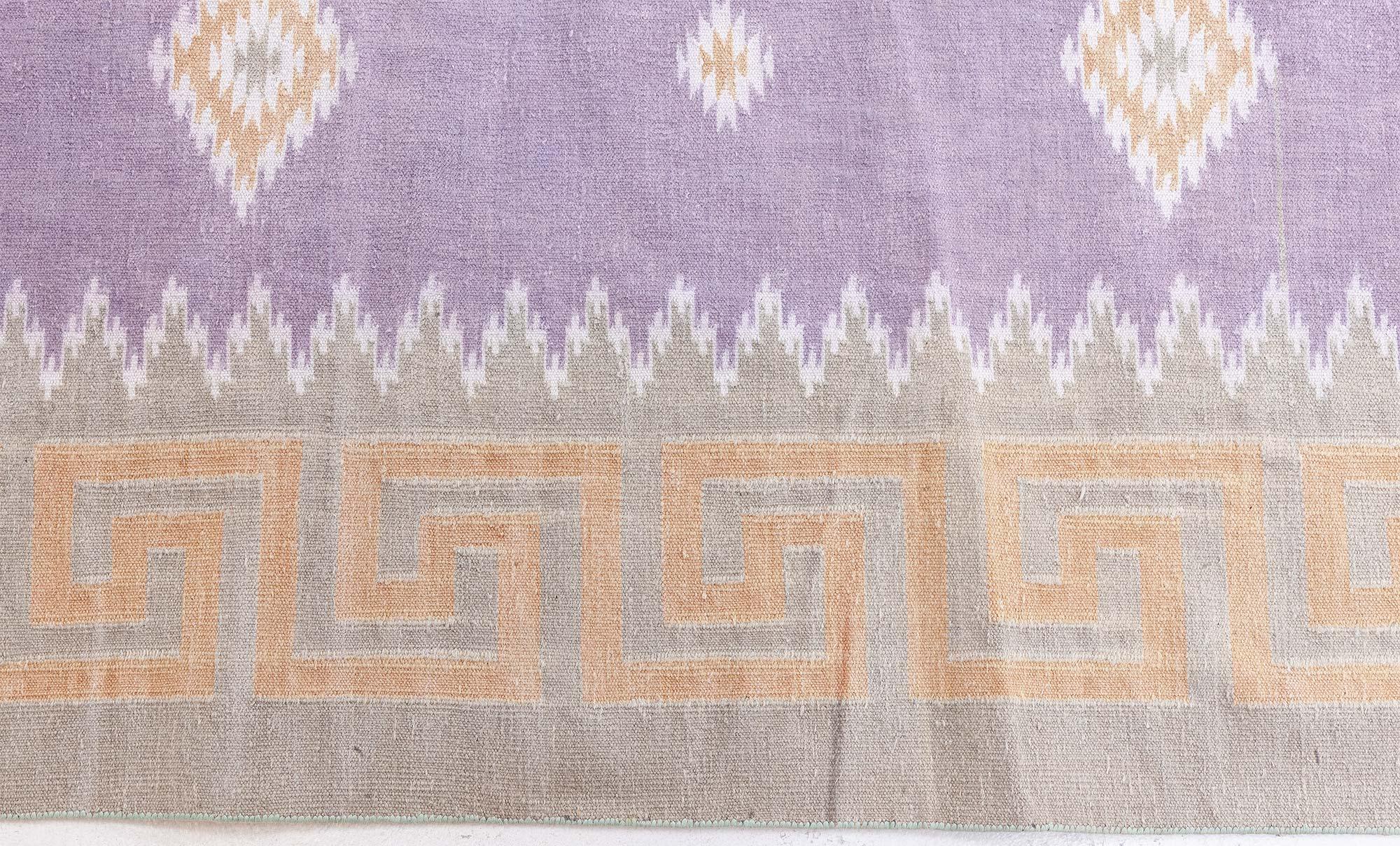 Tessuto a mano Tappeto indiano dhurrie vintage Doris Leslie Blau in vendita