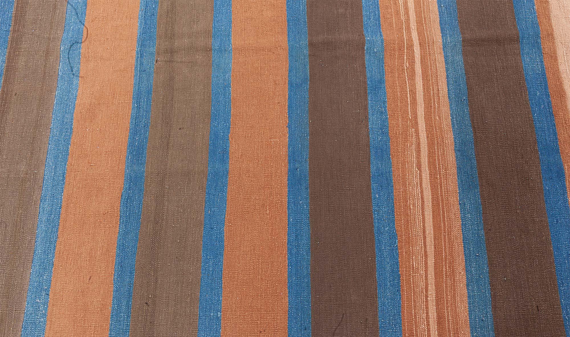 Indischer Dhurrie-Teppich Doris Leslie Blau, Vintage (Baumwolle) im Angebot