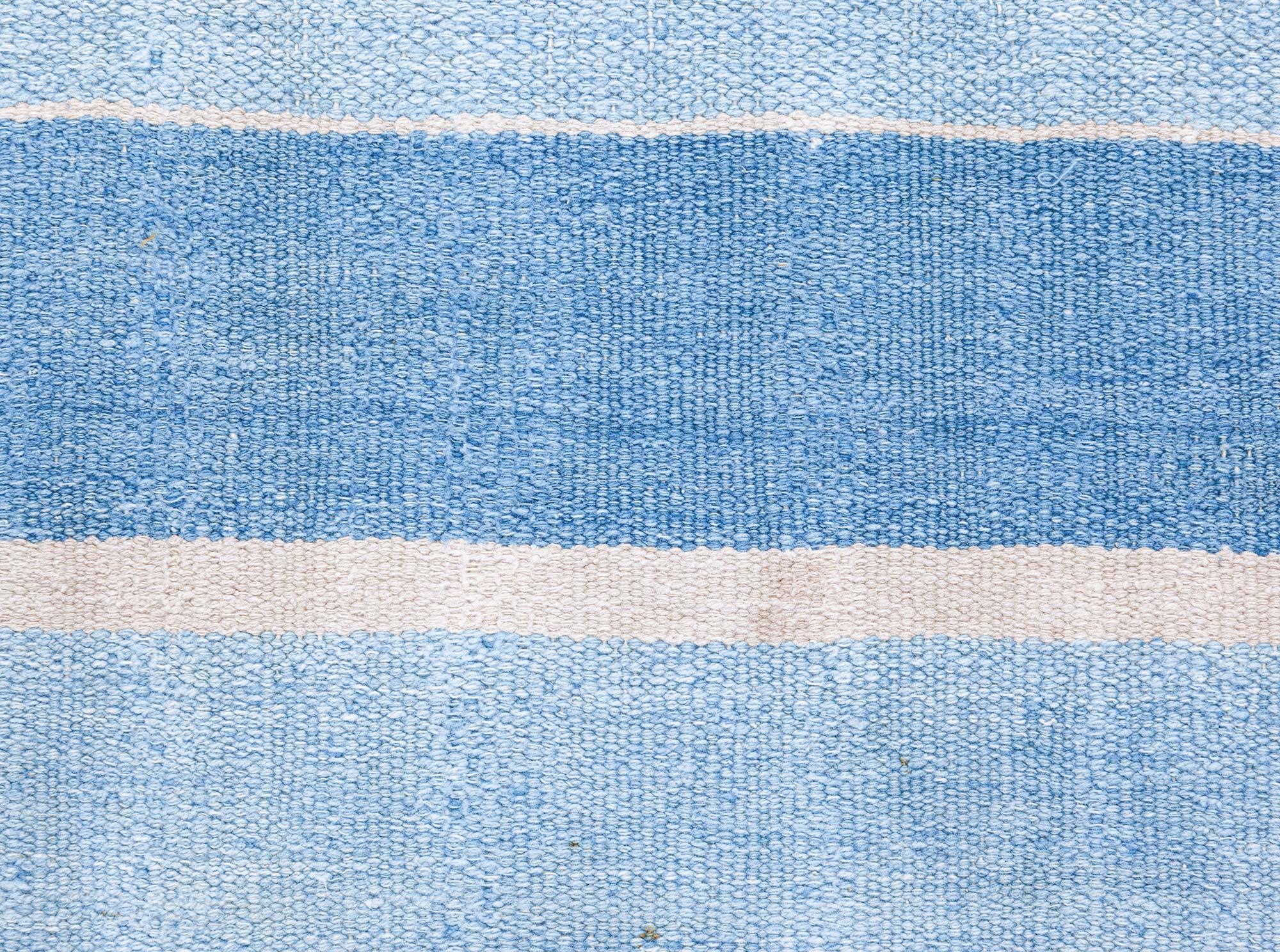 Indischer Dhurrie-Teppich Doris Leslie Blau, Vintage (20. Jahrhundert) im Angebot