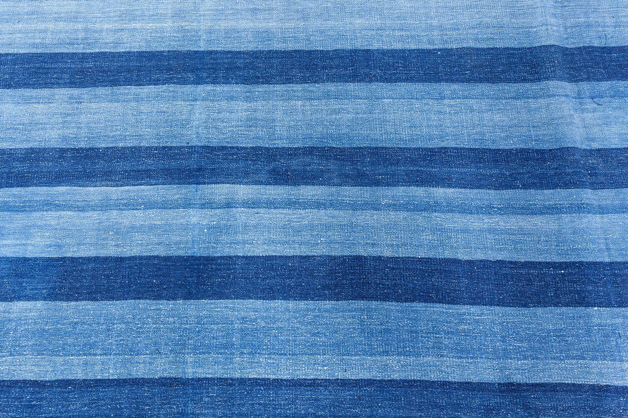 Cotone Tappeto indiano dhurrie vintage Doris Leslie Blau in vendita