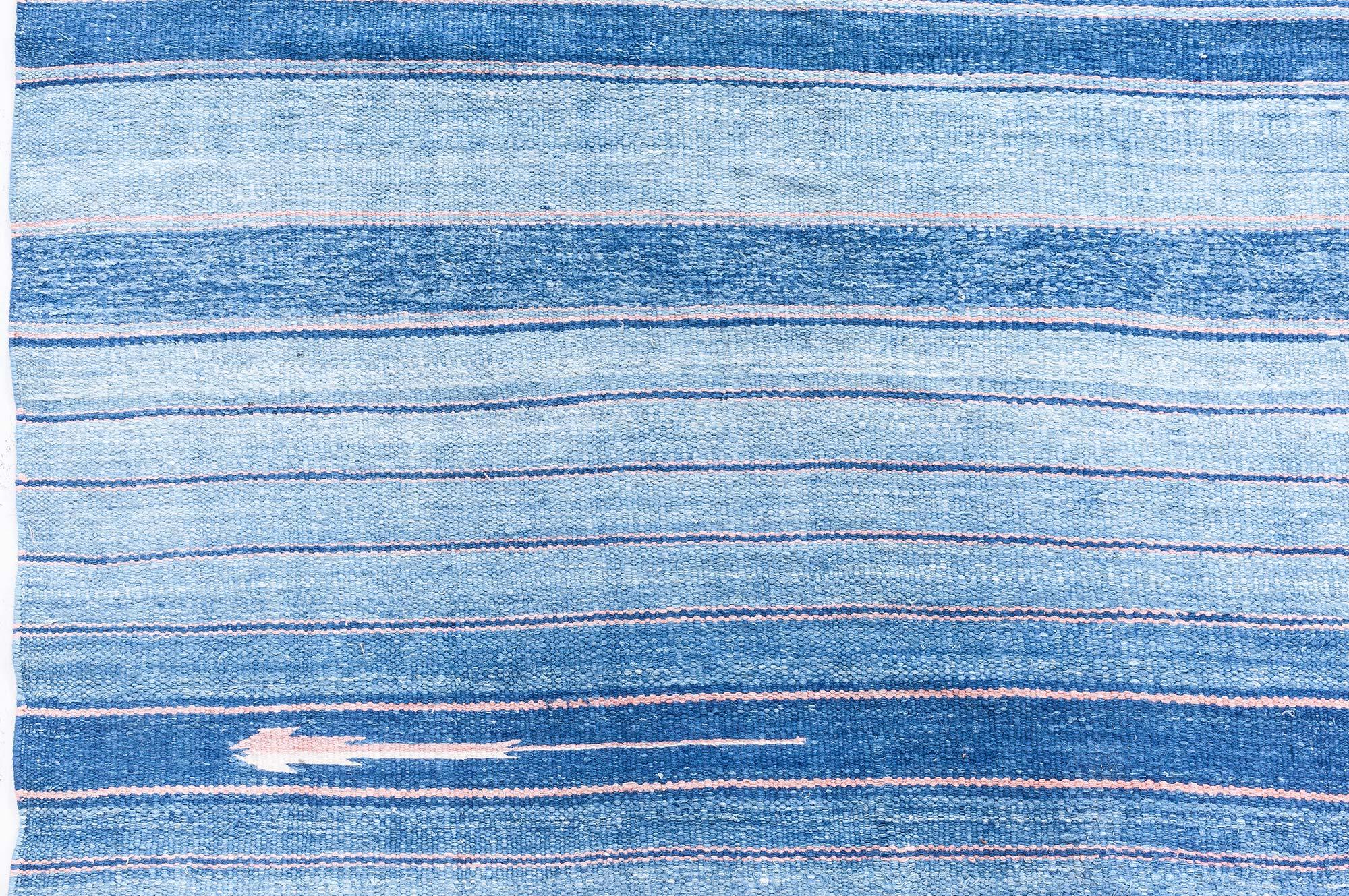 Coton Tapis Dhurrie indien vintage Doris Leslie Blau en vente