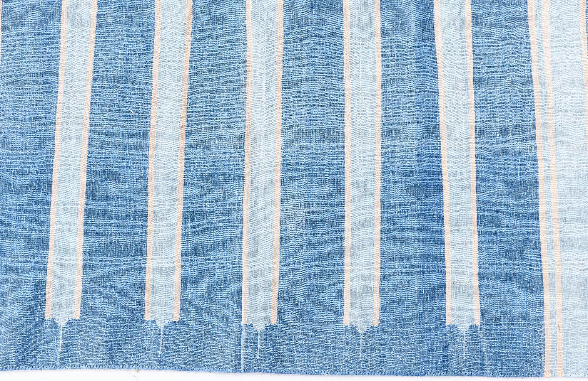 Coton Tapis Dhurrie indien vintage Doris Leslie Blau en vente