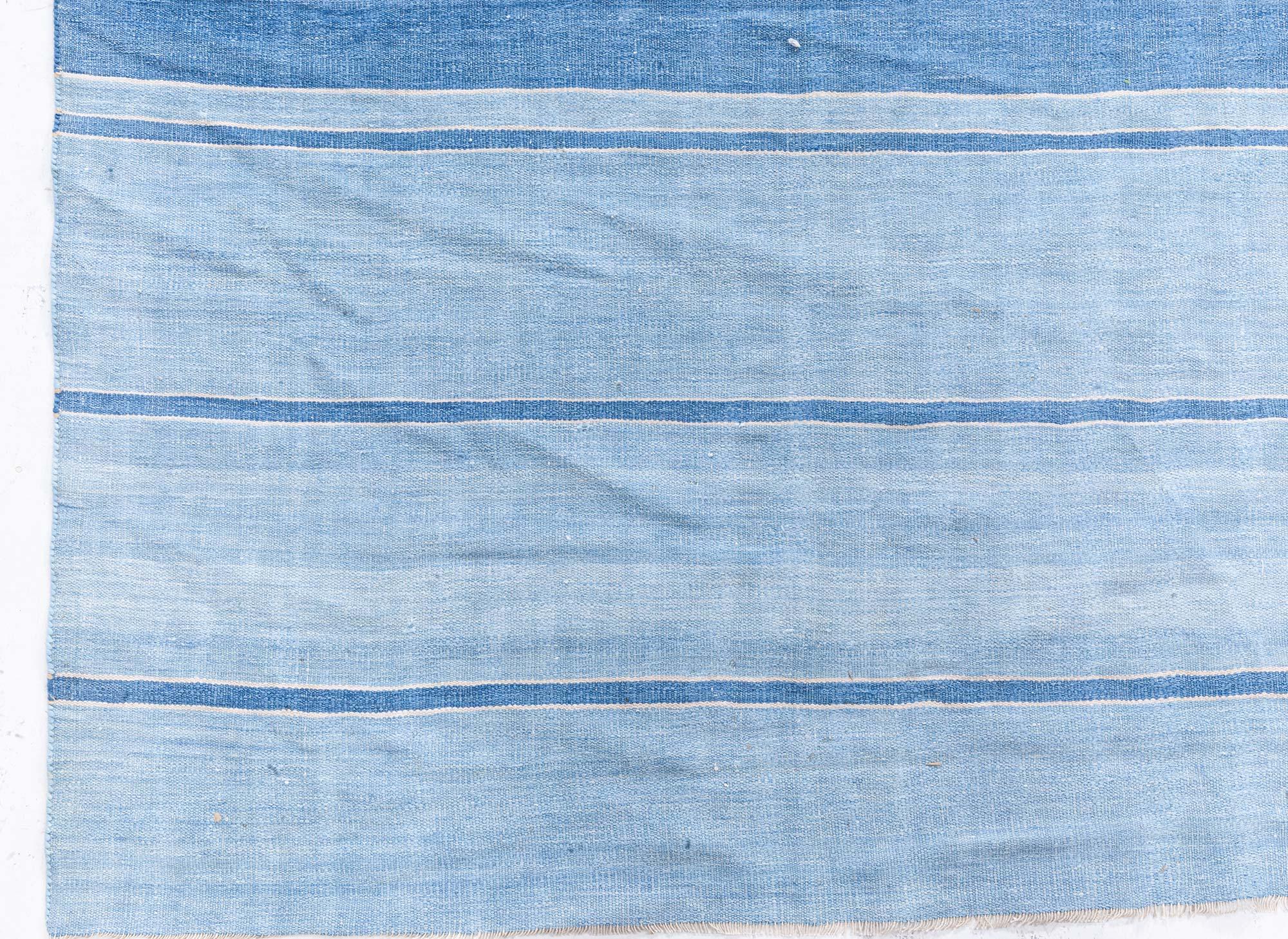 Indischer Dhurrie-Teppich Doris Leslie Blau, Vintage im Angebot 1