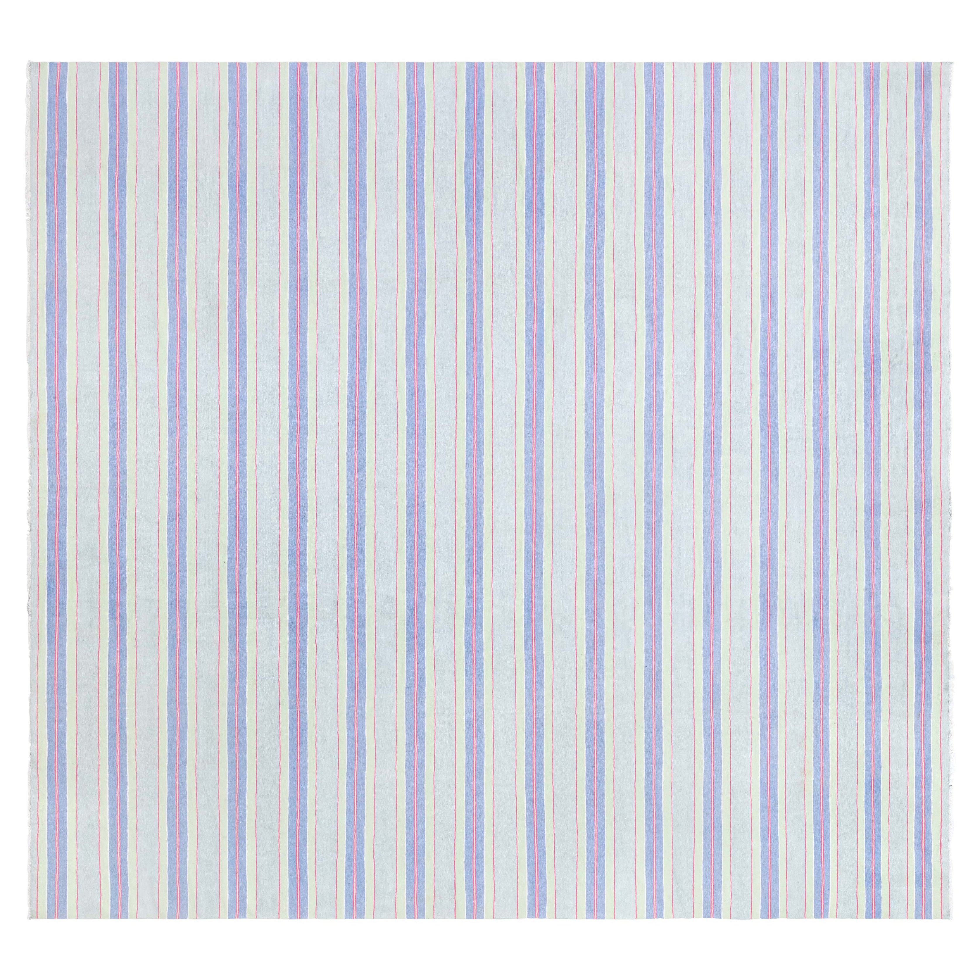 Tappeto indiano dhurrie vintage Doris Leslie Blau in vendita