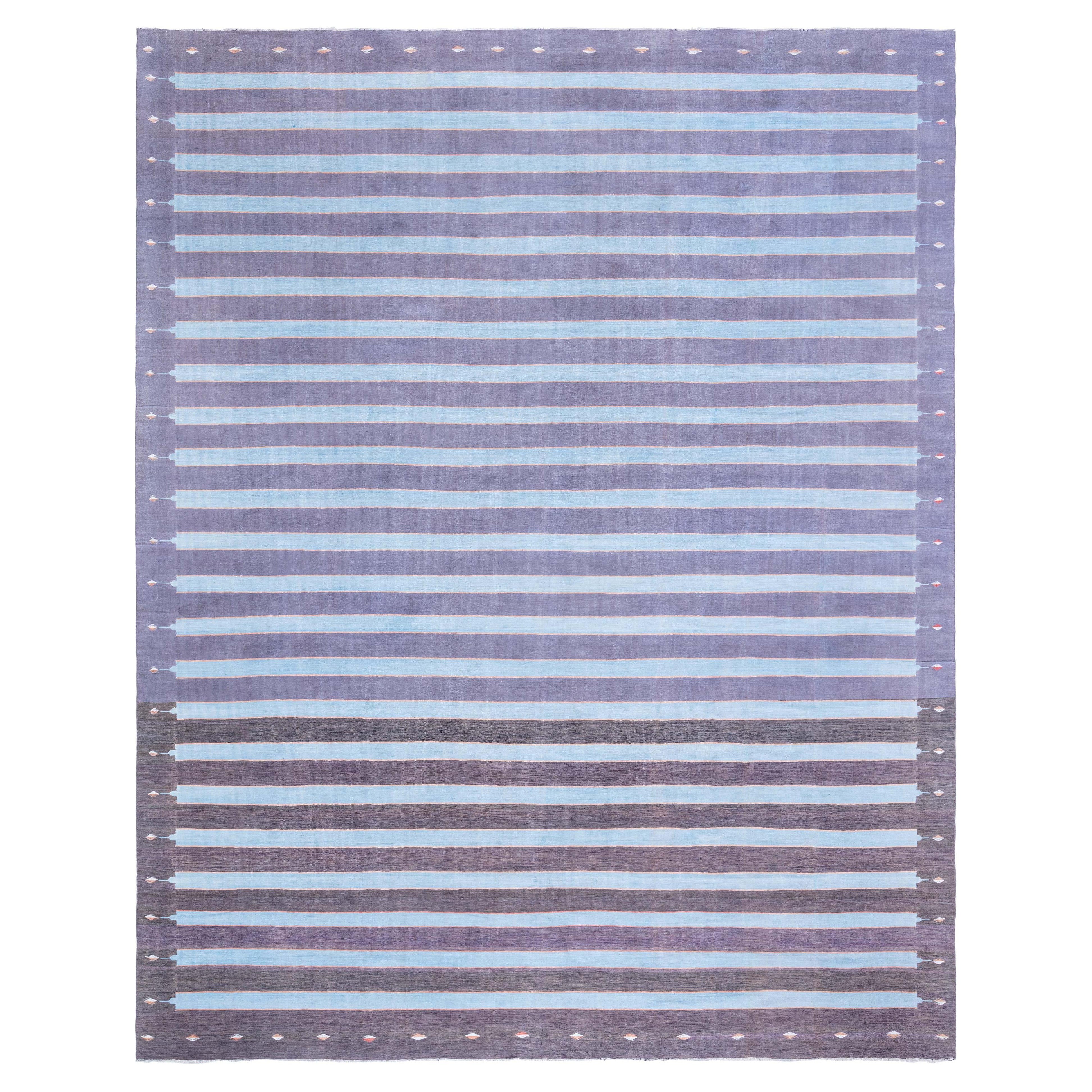 Vintage Indian Dhurrie Rug Doris Leslie Blau For Sale