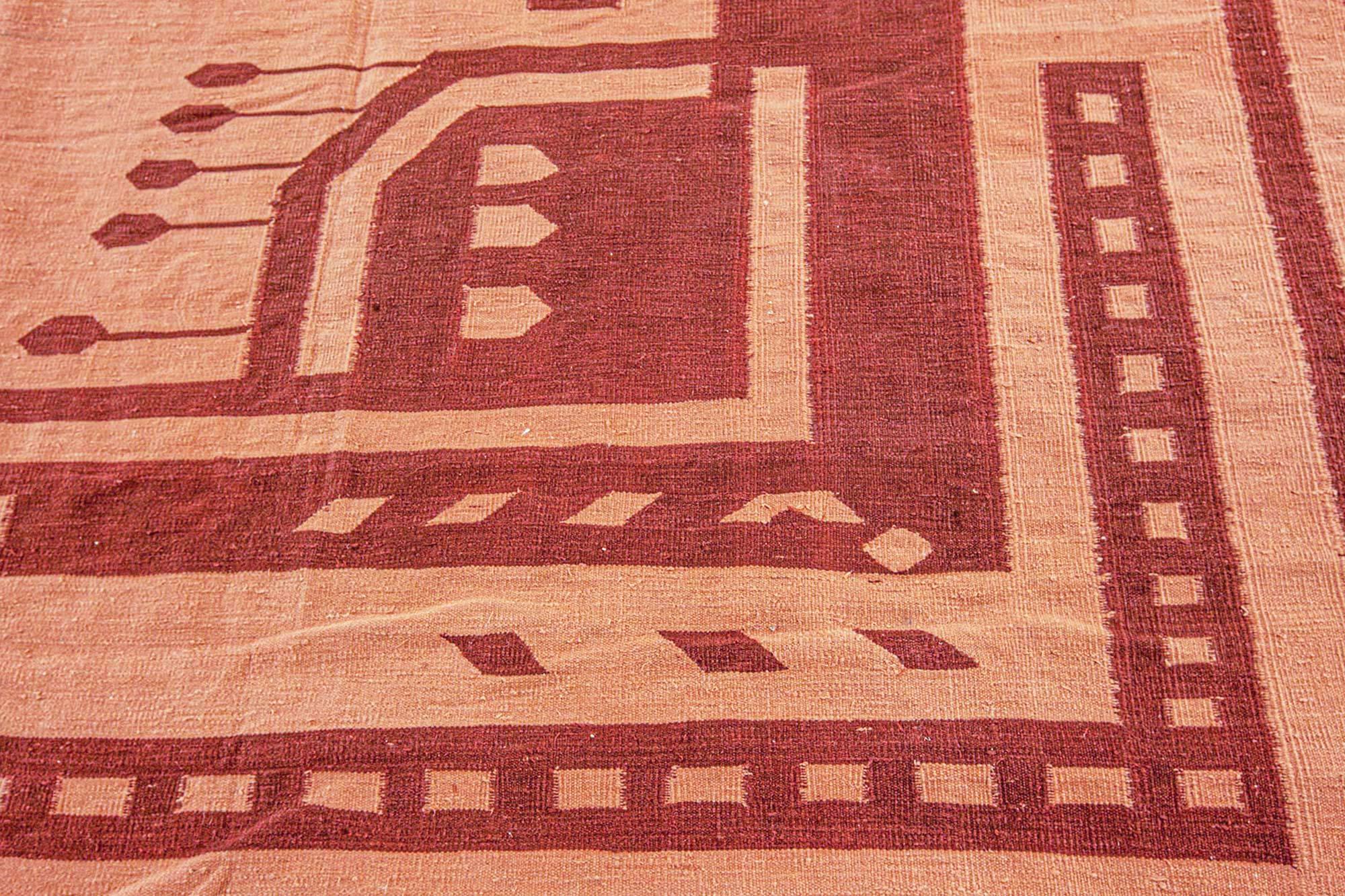 Hand-Woven Vintage Indian Dhurrie Rug For Sale