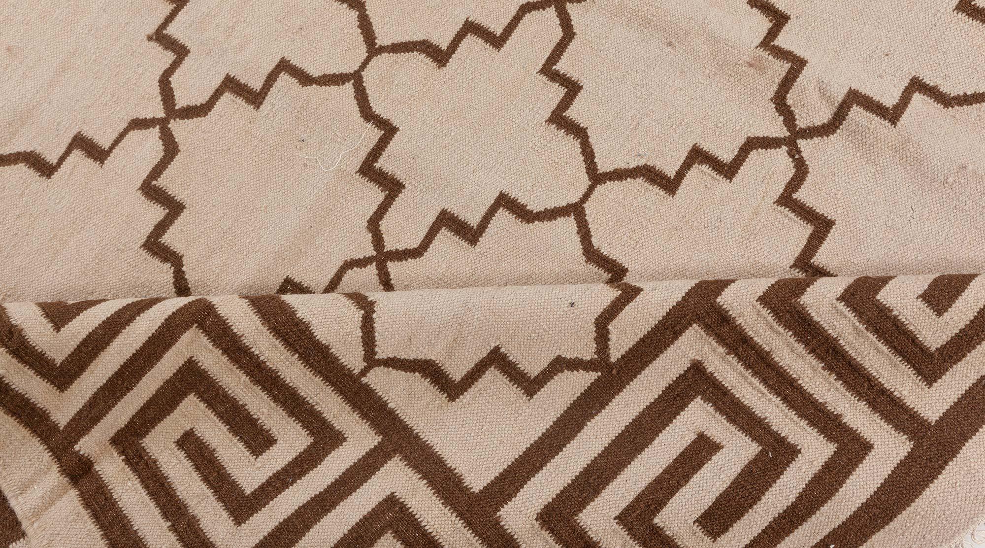 Vintage Indischer Dhurrie-Teppich im Angebot 1