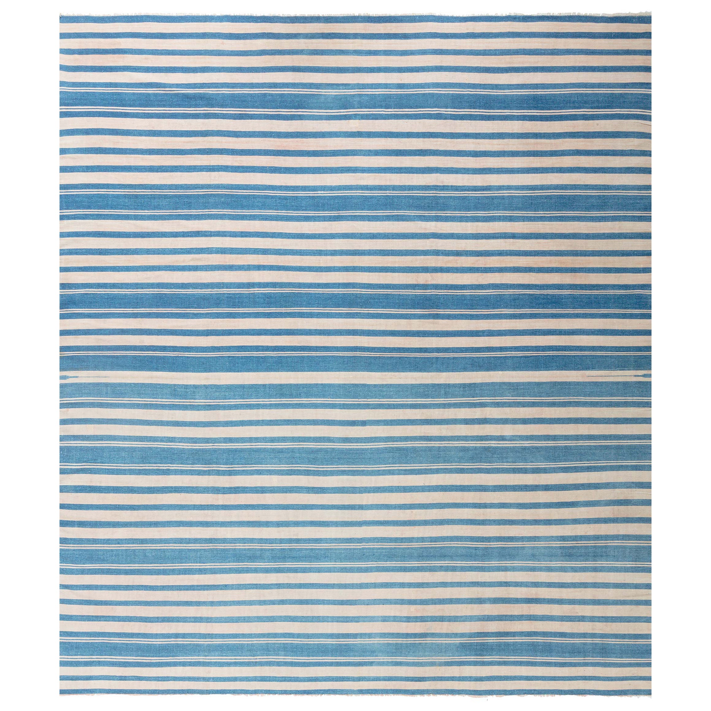 Tappeto indiano vintage Dhurrie