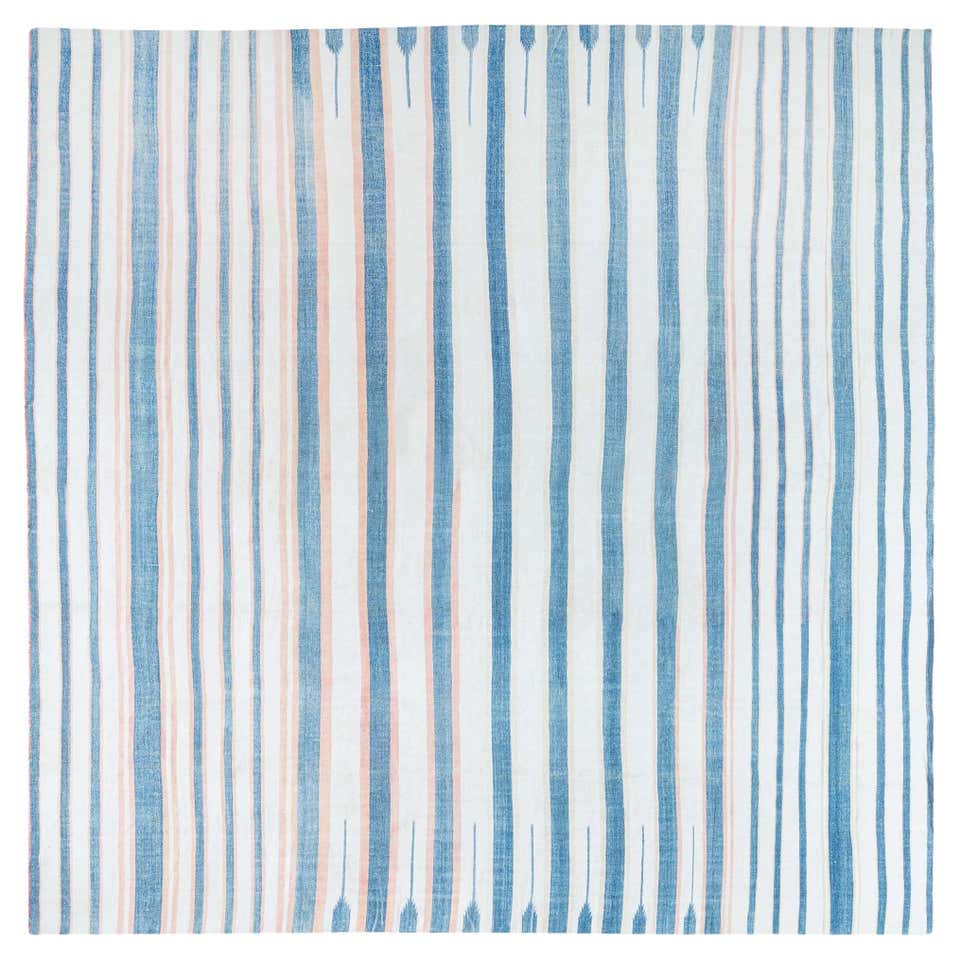 Handmade Cotton Area Flat Weave Rug, 6x9 Beige And Black Scallop ...