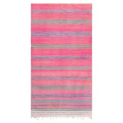 Vintage Indian Dhurrie Striped Rug by Doris Leslie Blau