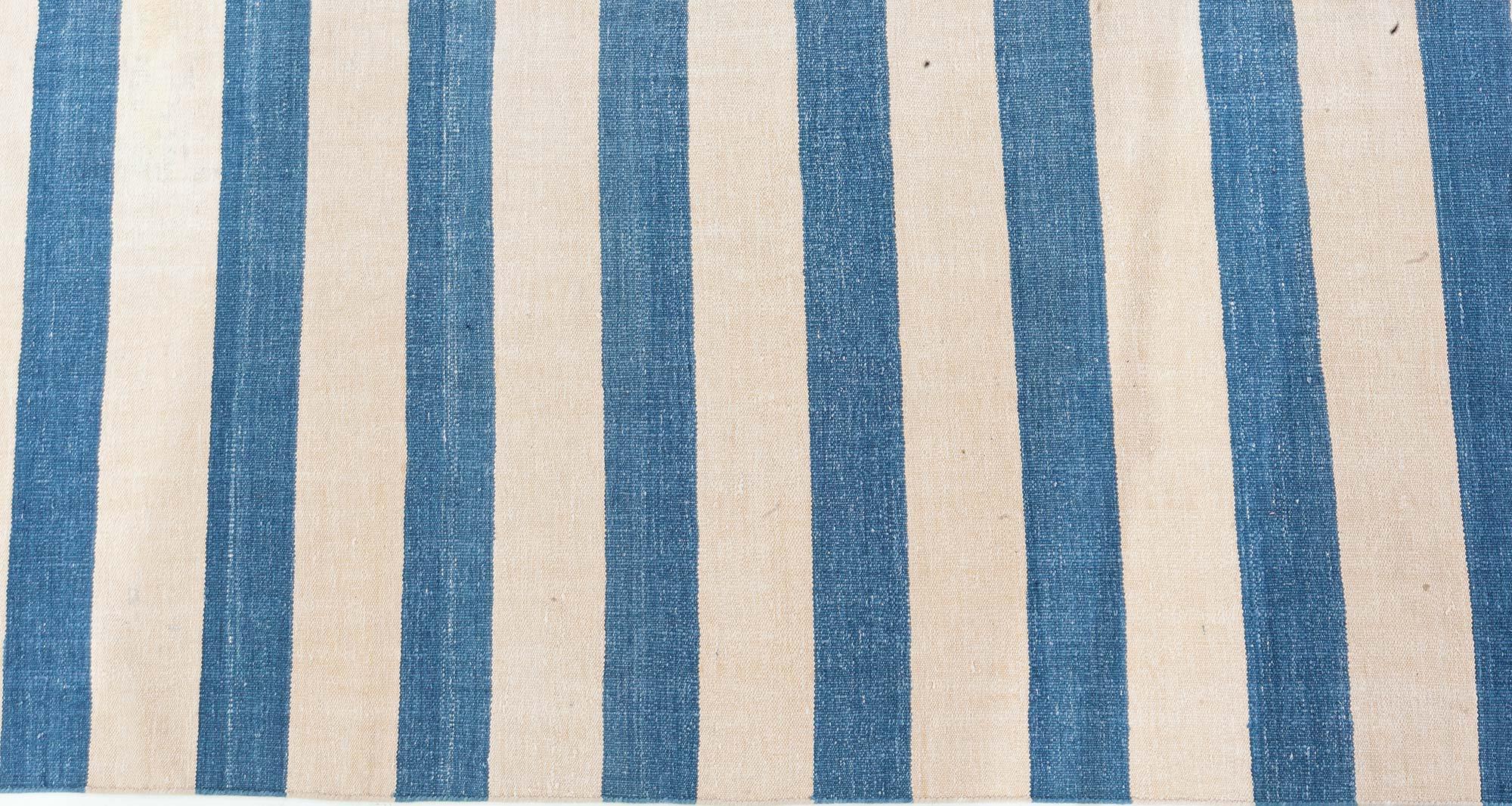 Indian Dhurrie Striped Rug 
Size: 10'2