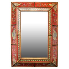Antique Indian Eglomise Mirror