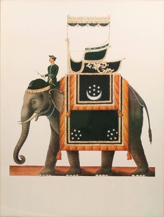 Vintage Indian Elephant Print