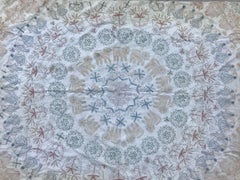 Vintage Indian bestickte Tischdecke