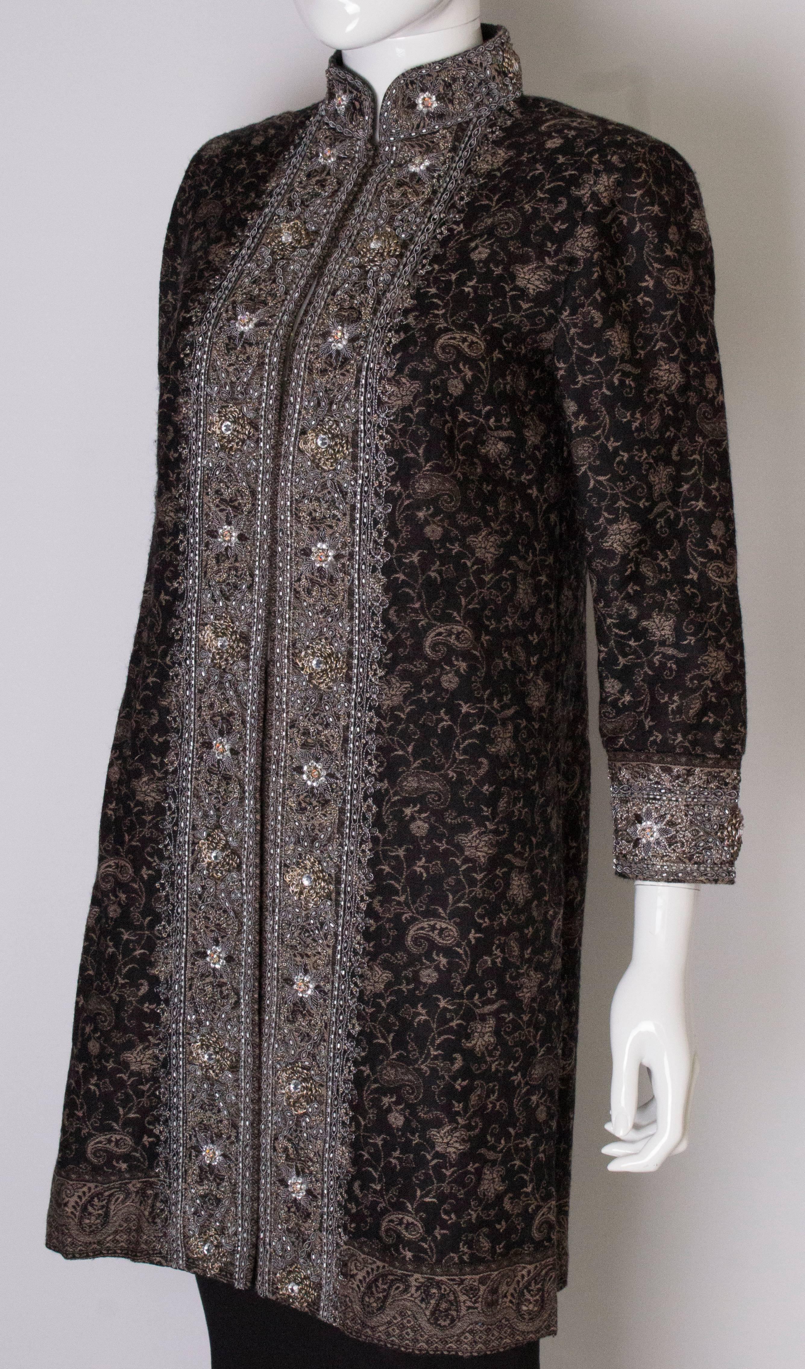 A Vintage 1990s Indian embroidered Evening Jacket In Good Condition In London, GB