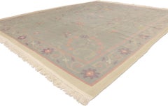 Vintage Indian Floral Dhurrie Rug