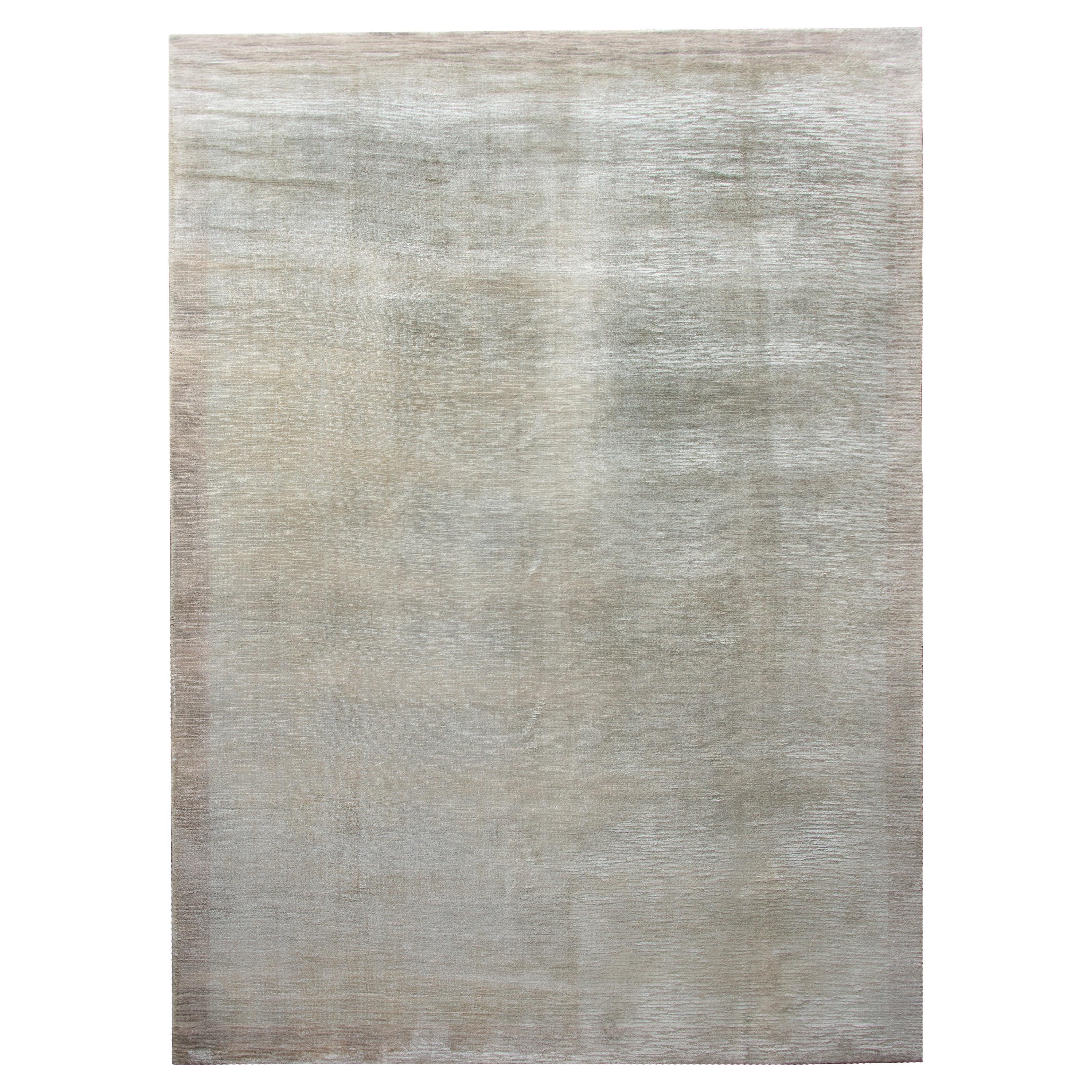 Vintage Indian Gabben-Style Silk Rug For Sale