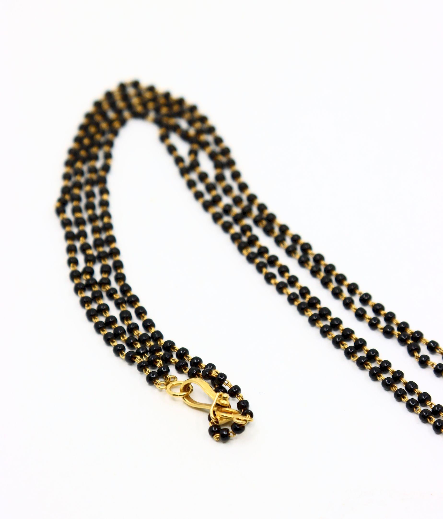 Vintage Indian Gold Diamant Rubin Smaragd Onyx Perlen Halskette Damen im Angebot