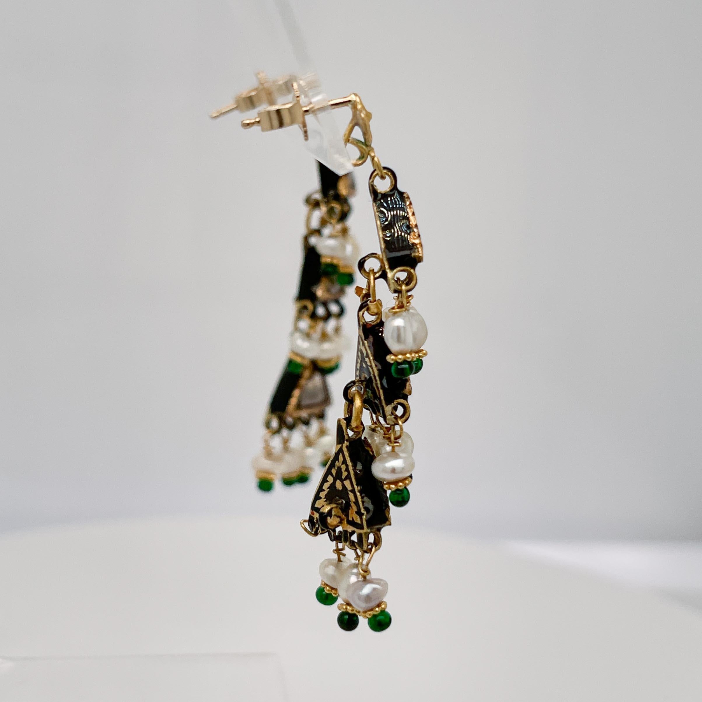 pearl indian earrings