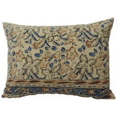 Vintage Indian Hand-Blocked Artisanal Textile Decorative Bolster Pillow Vintage Indian Hand-Blocked Artisanal Textile Decorative Bolster Pillow