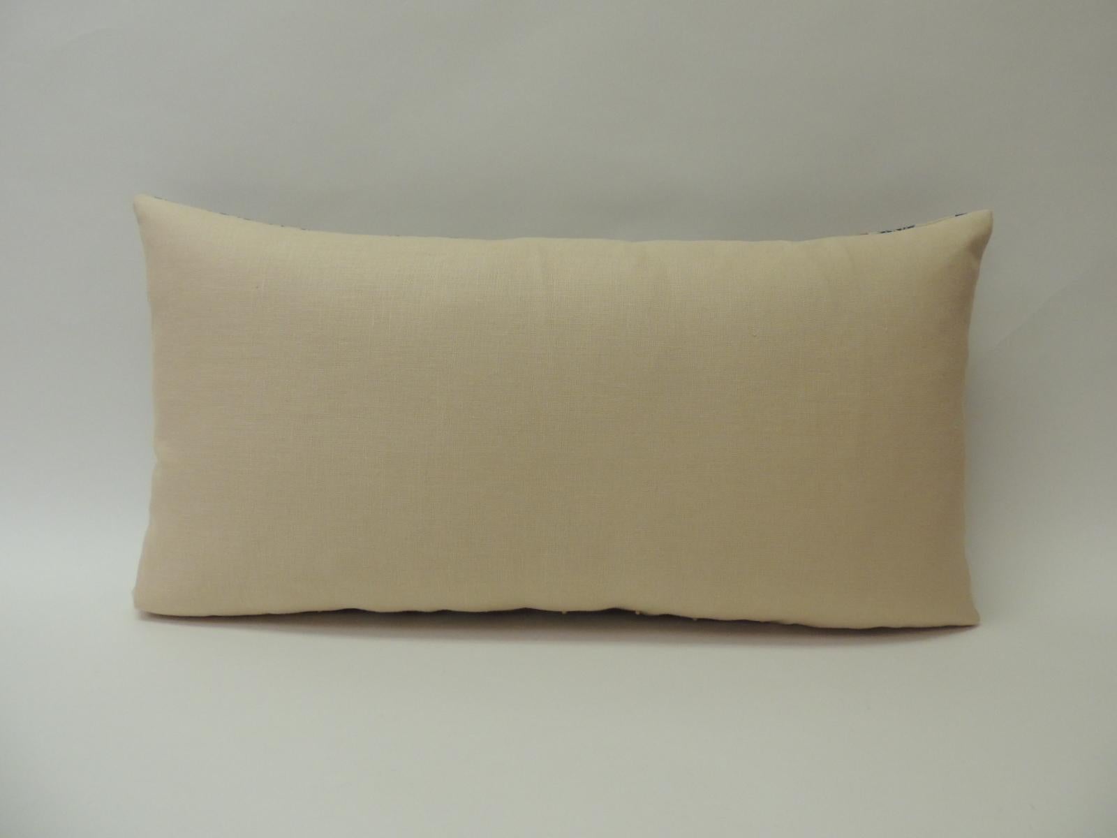 Moorish Vintage Indian Hand-Blocked Artisanal Textile Decorative Long Bolster Pillow
