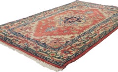 1970's Indian Heriz Carpet with Modern Style
