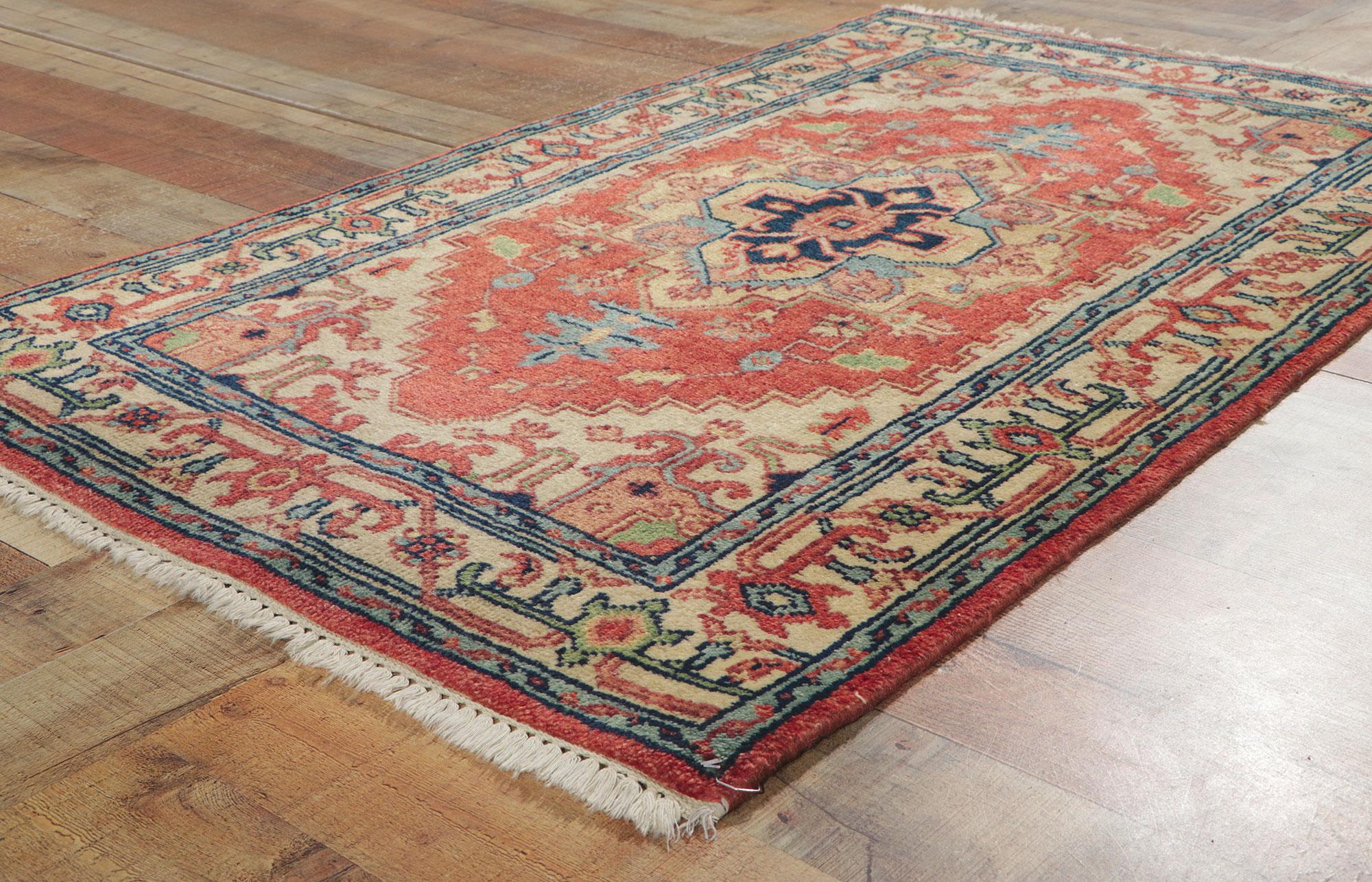 20th Century Vintage Indian Heriz Rug For Sale