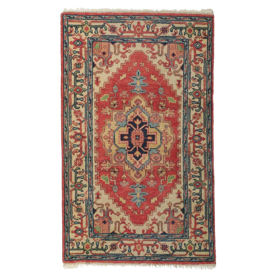 Antique Brown and Blue Indian Floral Khorassan Rug For Sale at 1stDibs